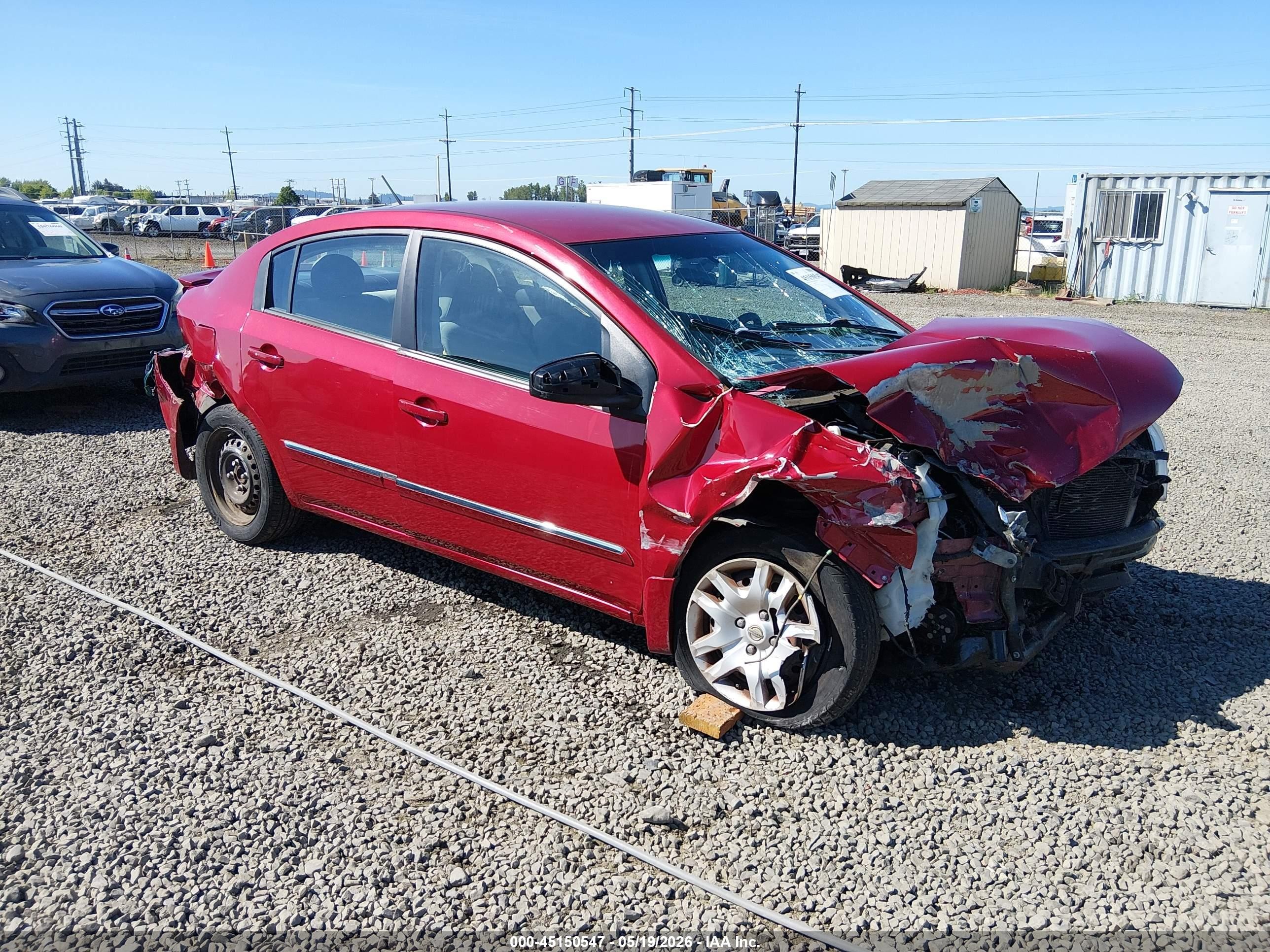 2012 Nissan Sentra 2.0 S Red vin: 3N1AB6AP3CL688437