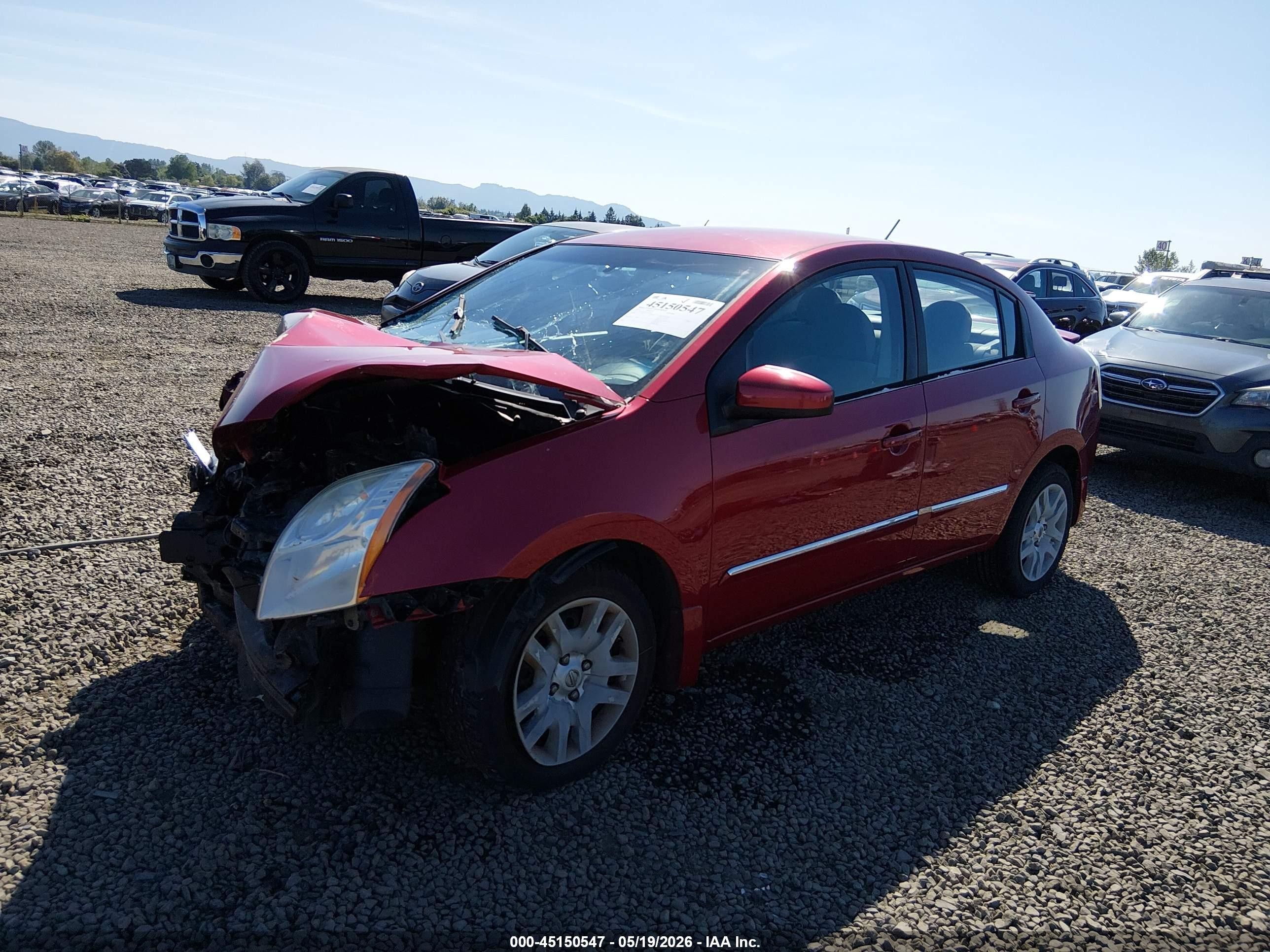 2012 Nissan Sentra 2.0 S Red vin: 3N1AB6AP3CL688437