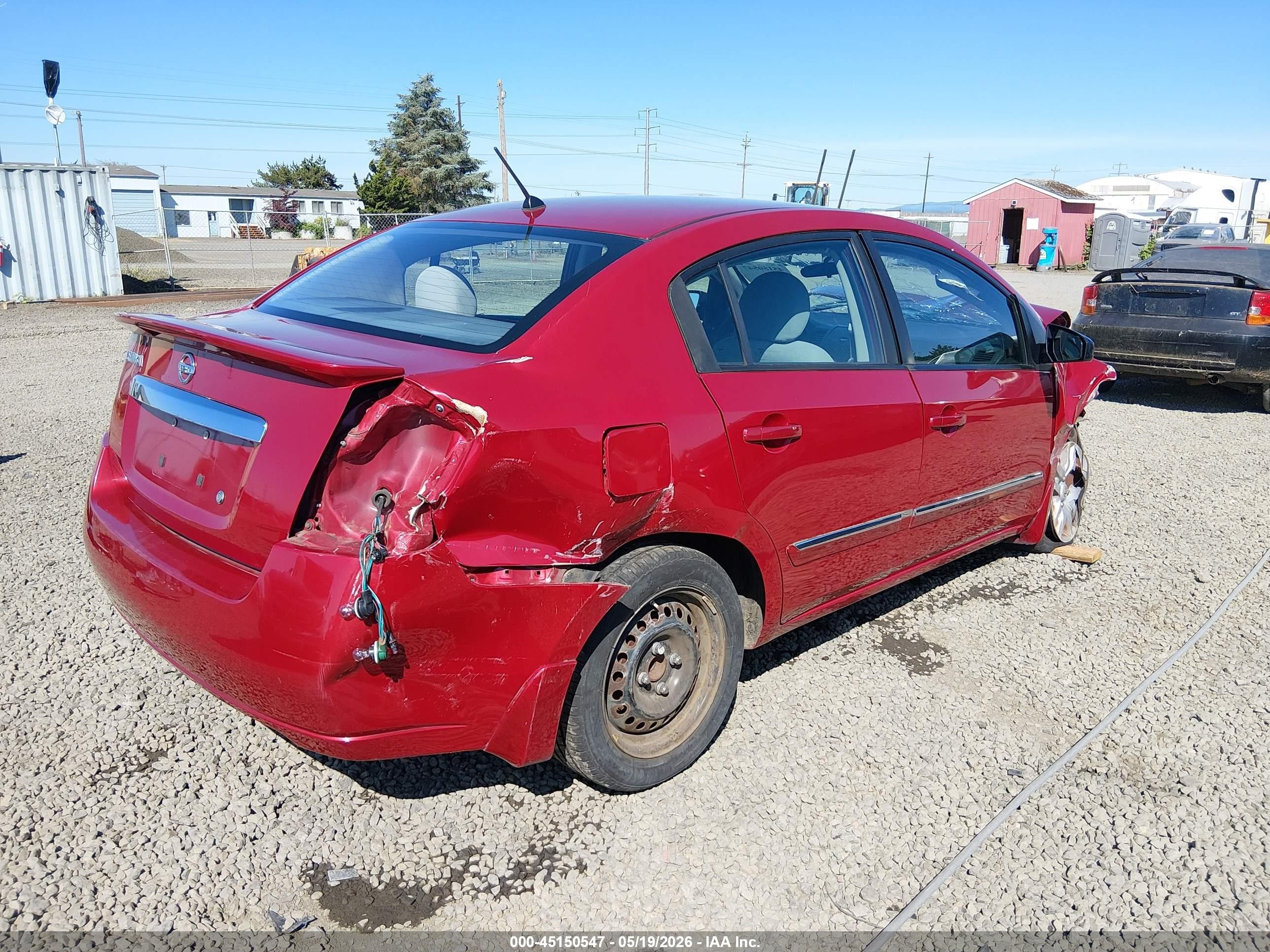 2012 Nissan Sentra 2.0 S Red vin: 3N1AB6AP3CL688437