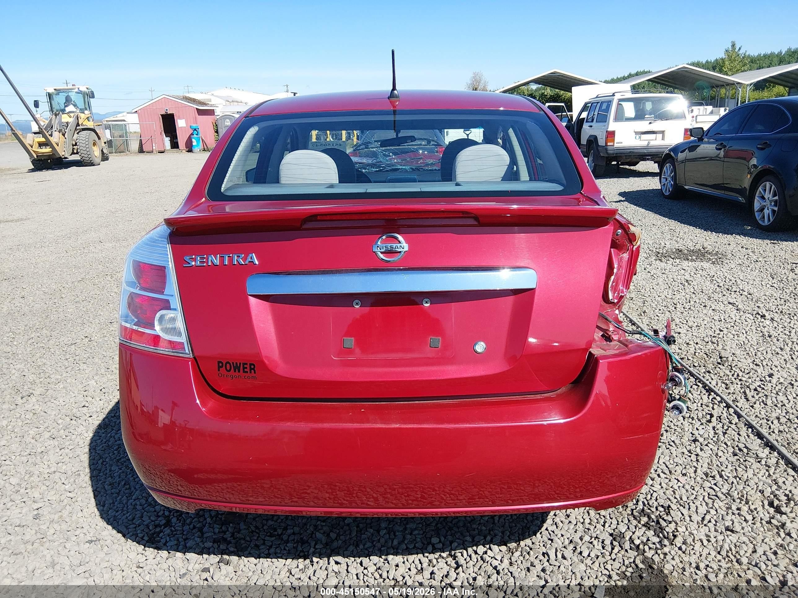 2012 Nissan Sentra 2.0 S Red vin: 3N1AB6AP3CL688437