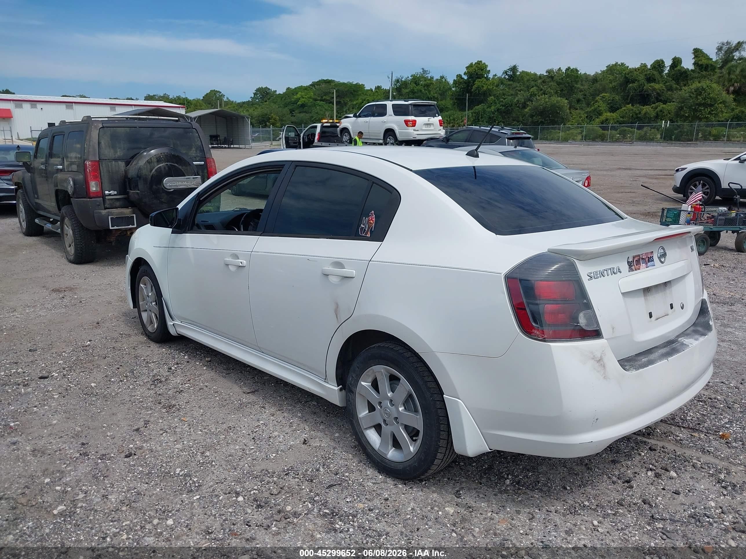 2012 Nissan Sentra 2.0 Sr White vin: 3N1AB6AP3CL701753