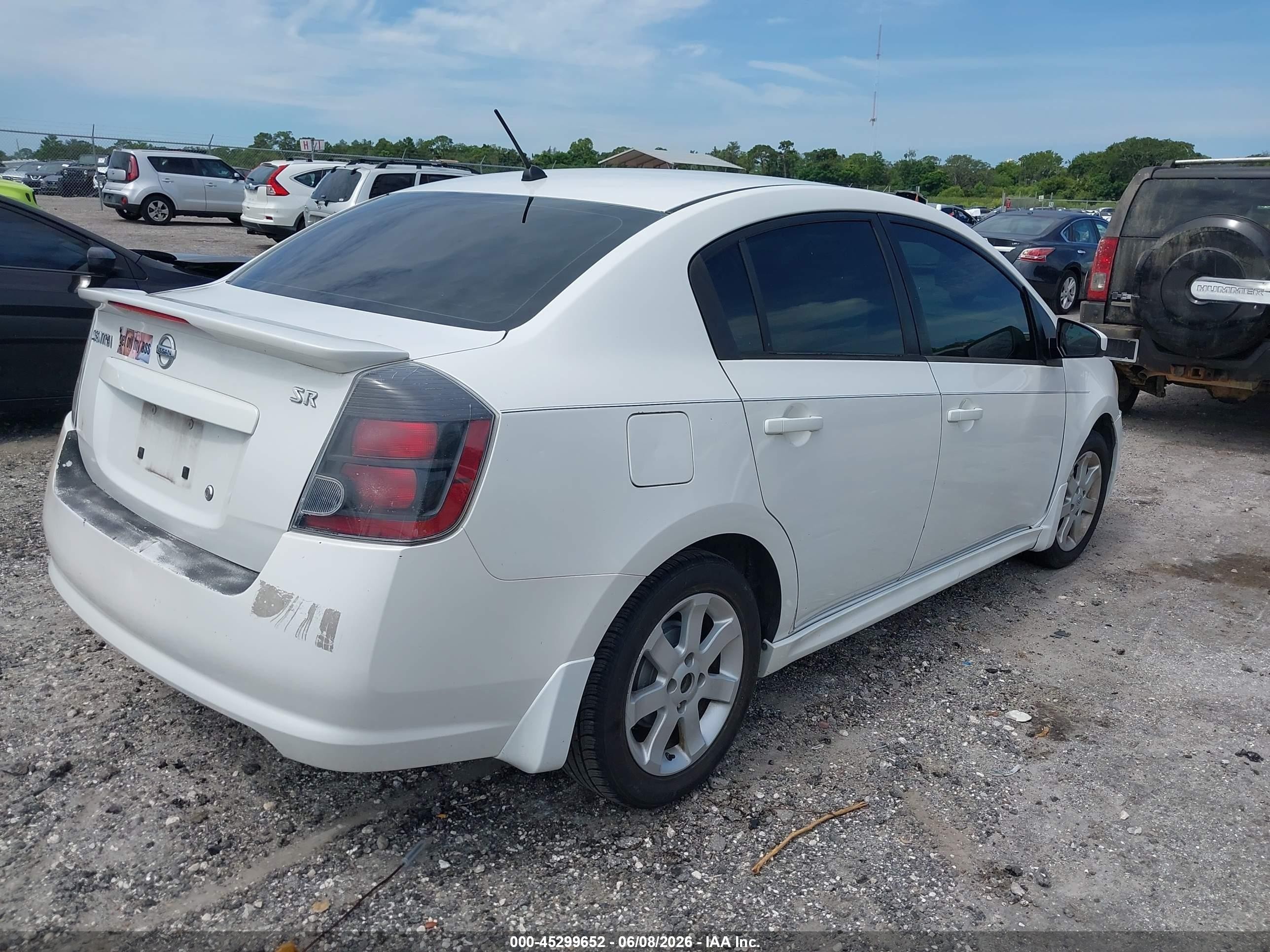 2012 Nissan Sentra 2.0 Sr White vin: 3N1AB6AP3CL701753