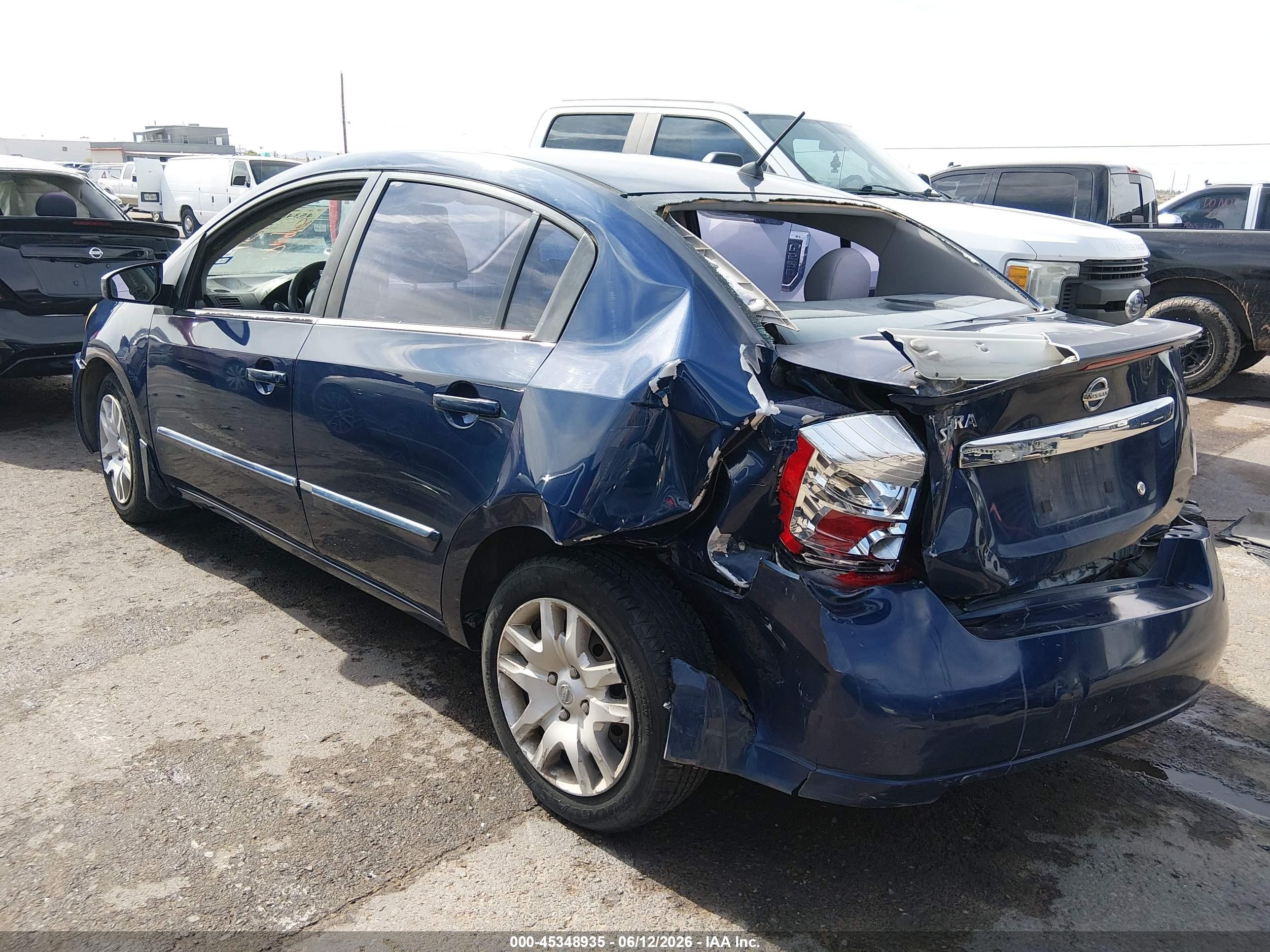 2012 Nissan Sentra 2.0 S Dark Blue vin: 3N1AB6AP3CL718116