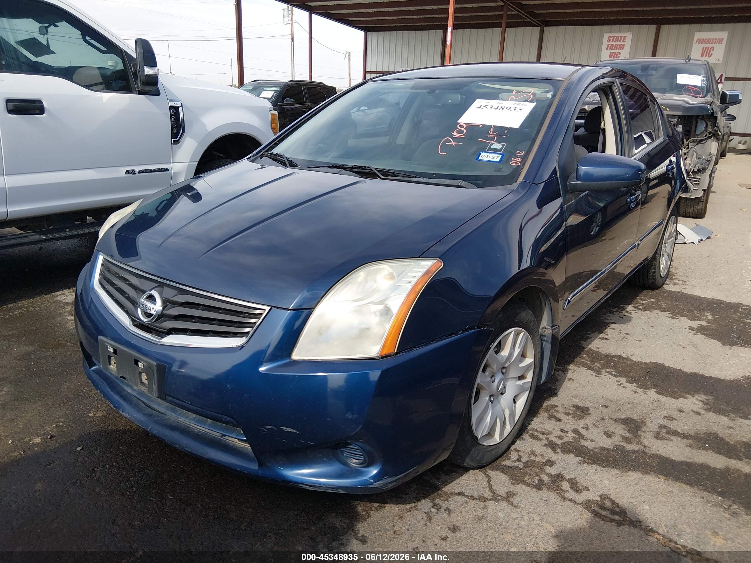 2012 Nissan Sentra 2.0 S Dark Blue vin: 3N1AB6AP3CL718116