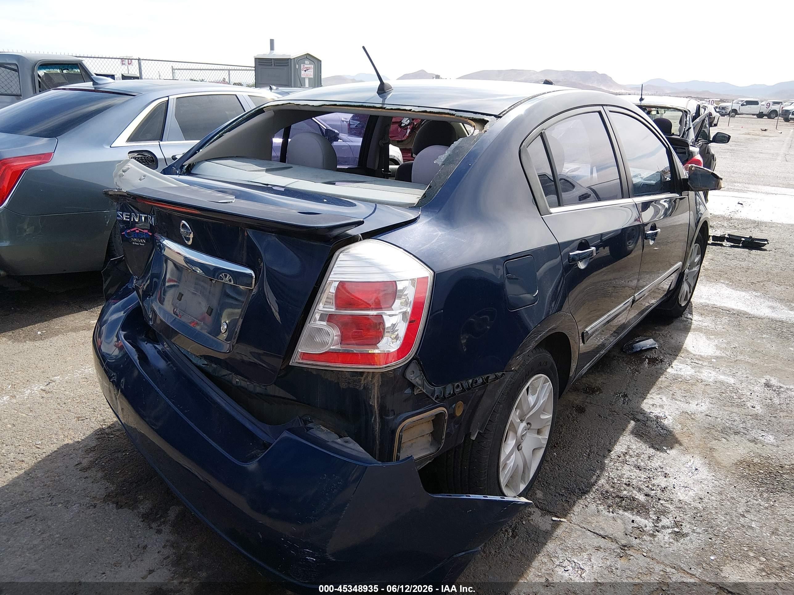 2012 Nissan Sentra 2.0 S Dark Blue vin: 3N1AB6AP3CL718116