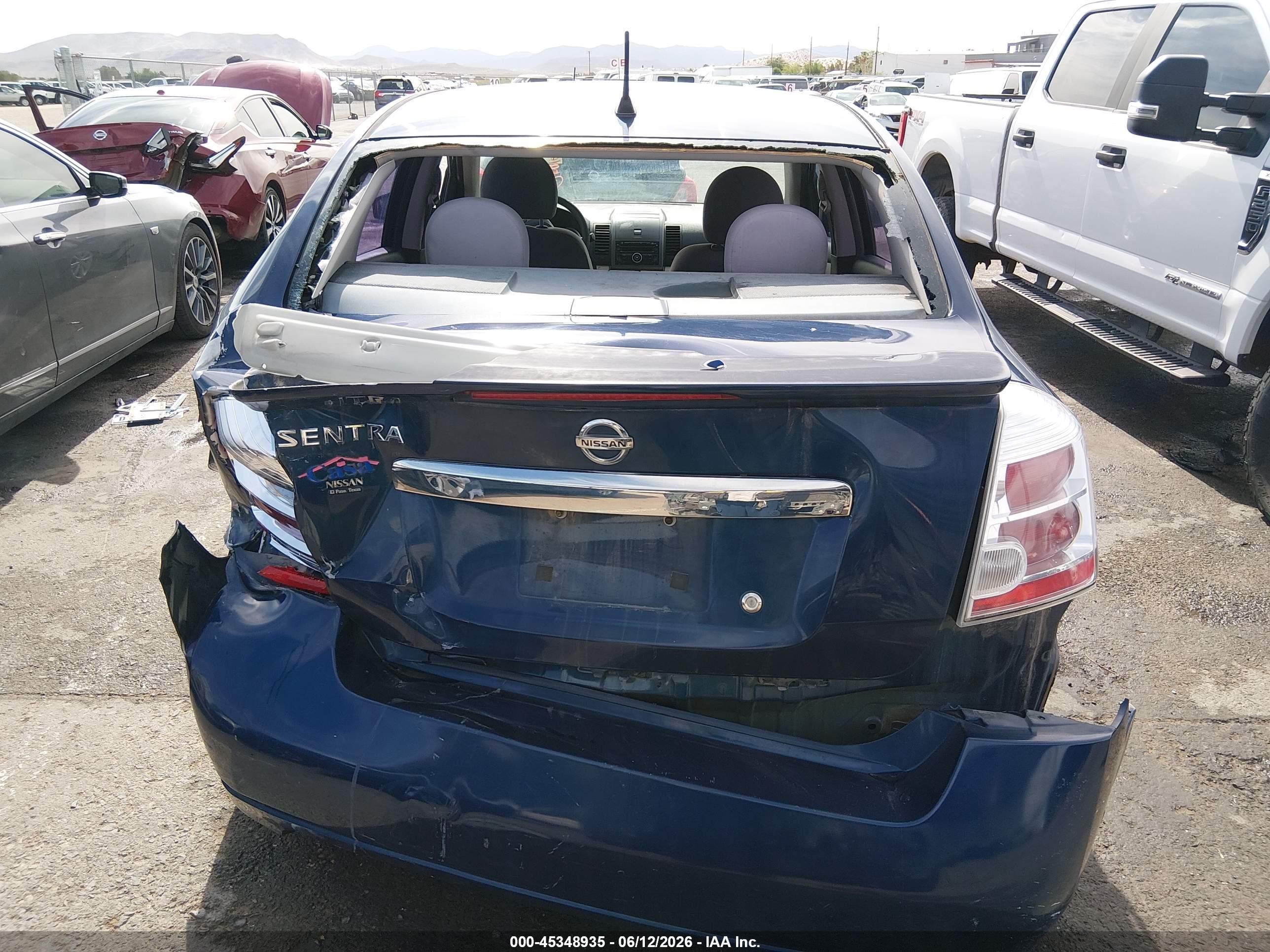 2012 Nissan Sentra 2.0 S Dark Blue vin: 3N1AB6AP3CL718116