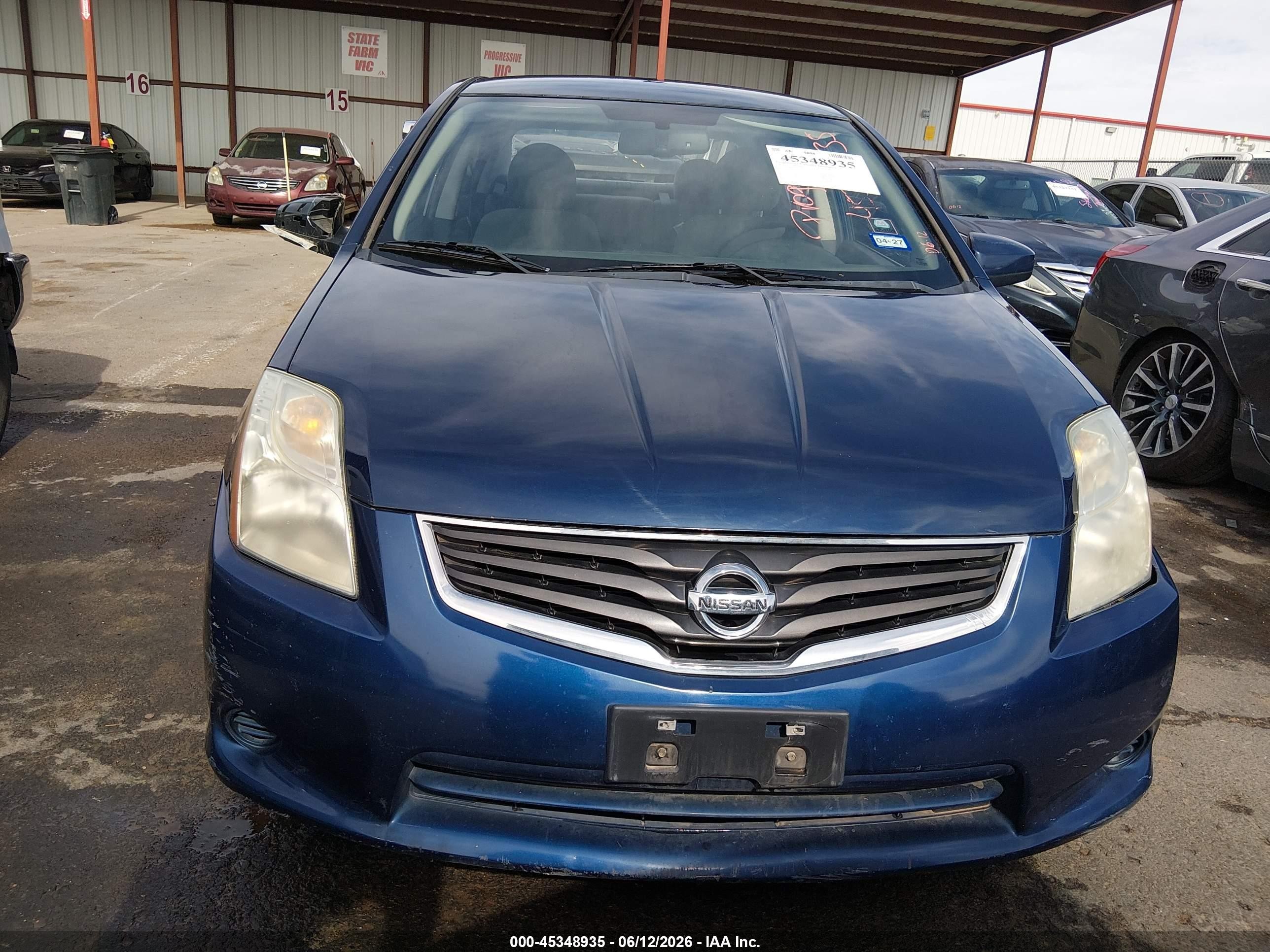 2012 Nissan Sentra 2.0 S Dark Blue vin: 3N1AB6AP3CL718116