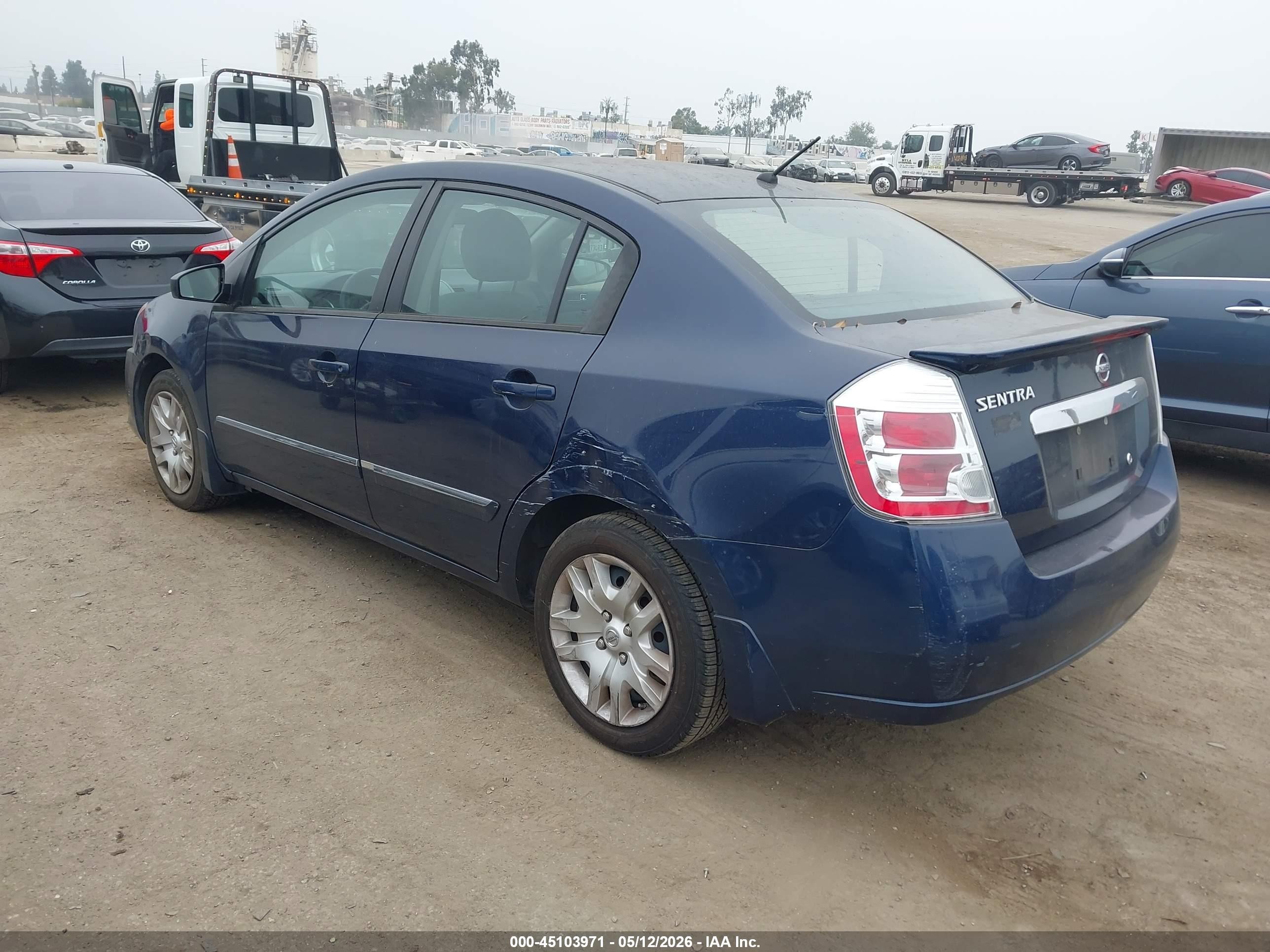 2012 Nissan Sentra 2.0 S Blue vin: 3N1AB6AP3CL731898