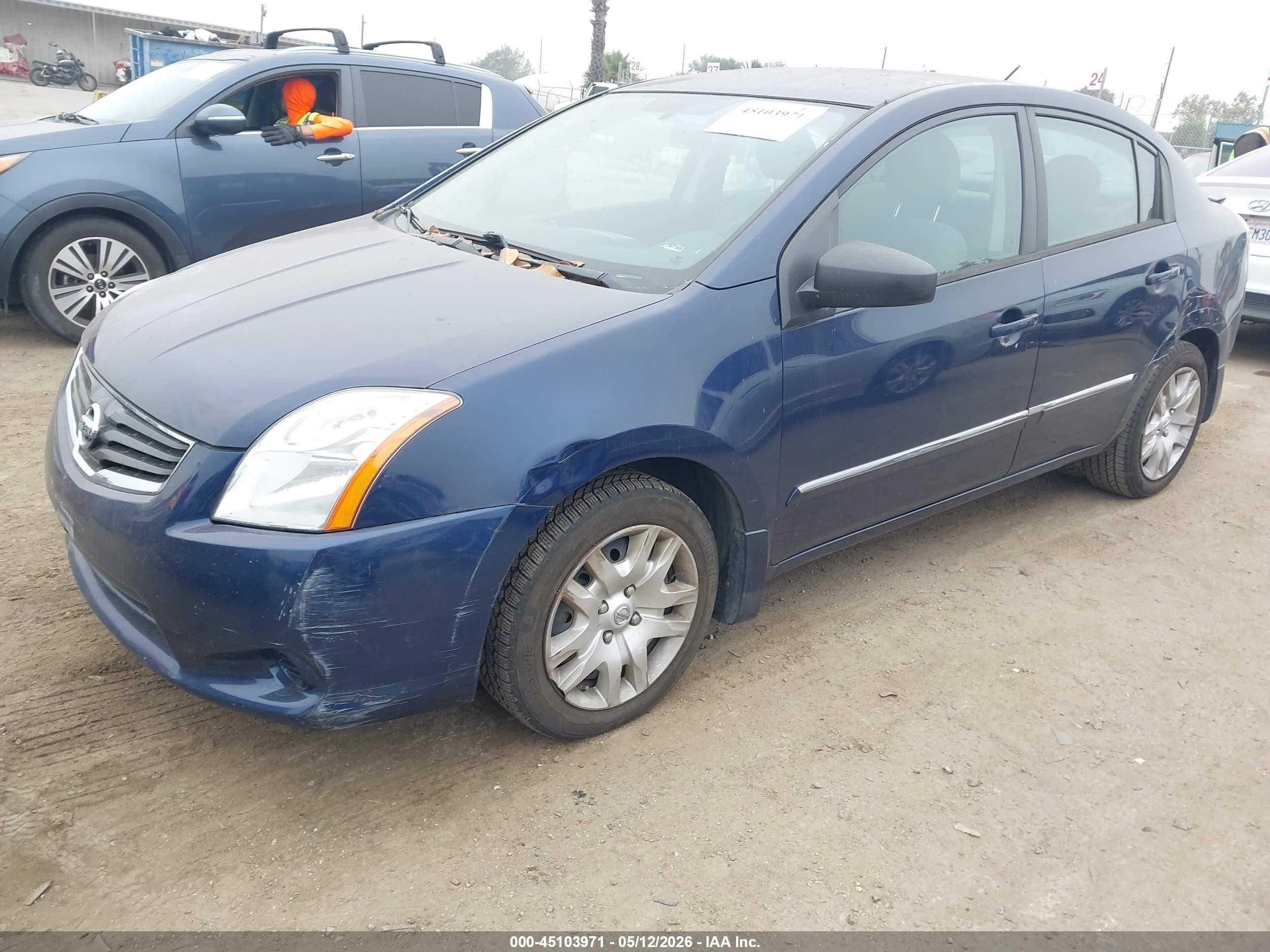 2012 Nissan Sentra 2.0 S Blue vin: 3N1AB6AP3CL731898