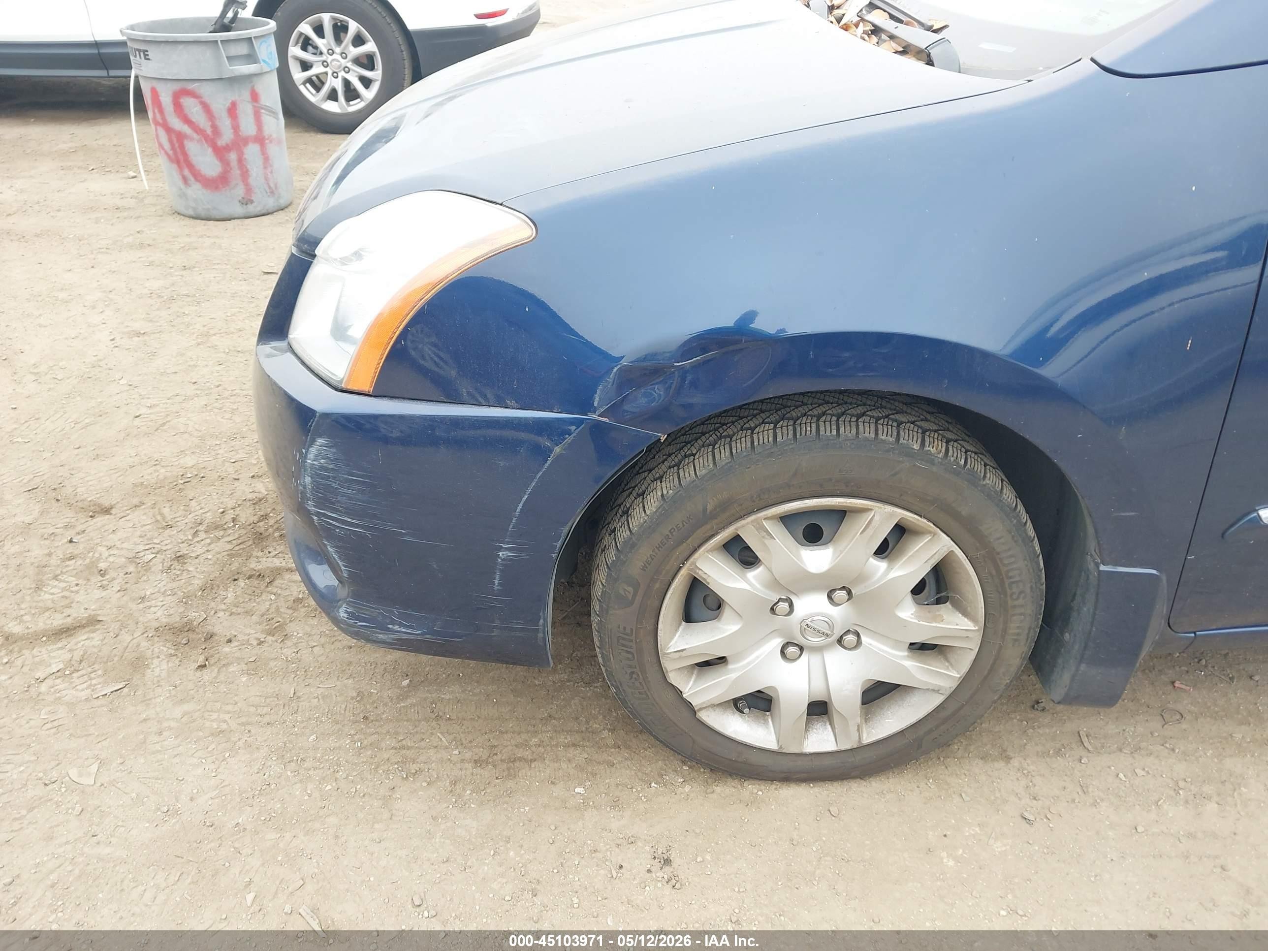 2012 Nissan Sentra 2.0 S Blue vin: 3N1AB6AP3CL731898