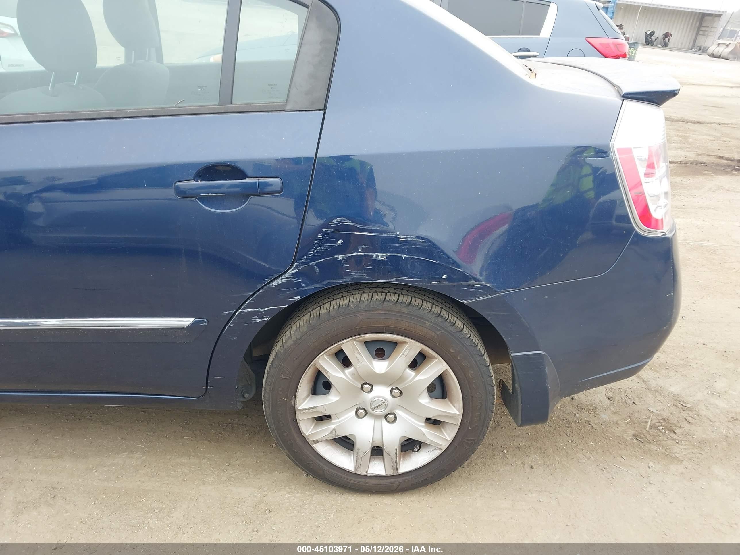 2012 Nissan Sentra 2.0 S Blue vin: 3N1AB6AP3CL731898