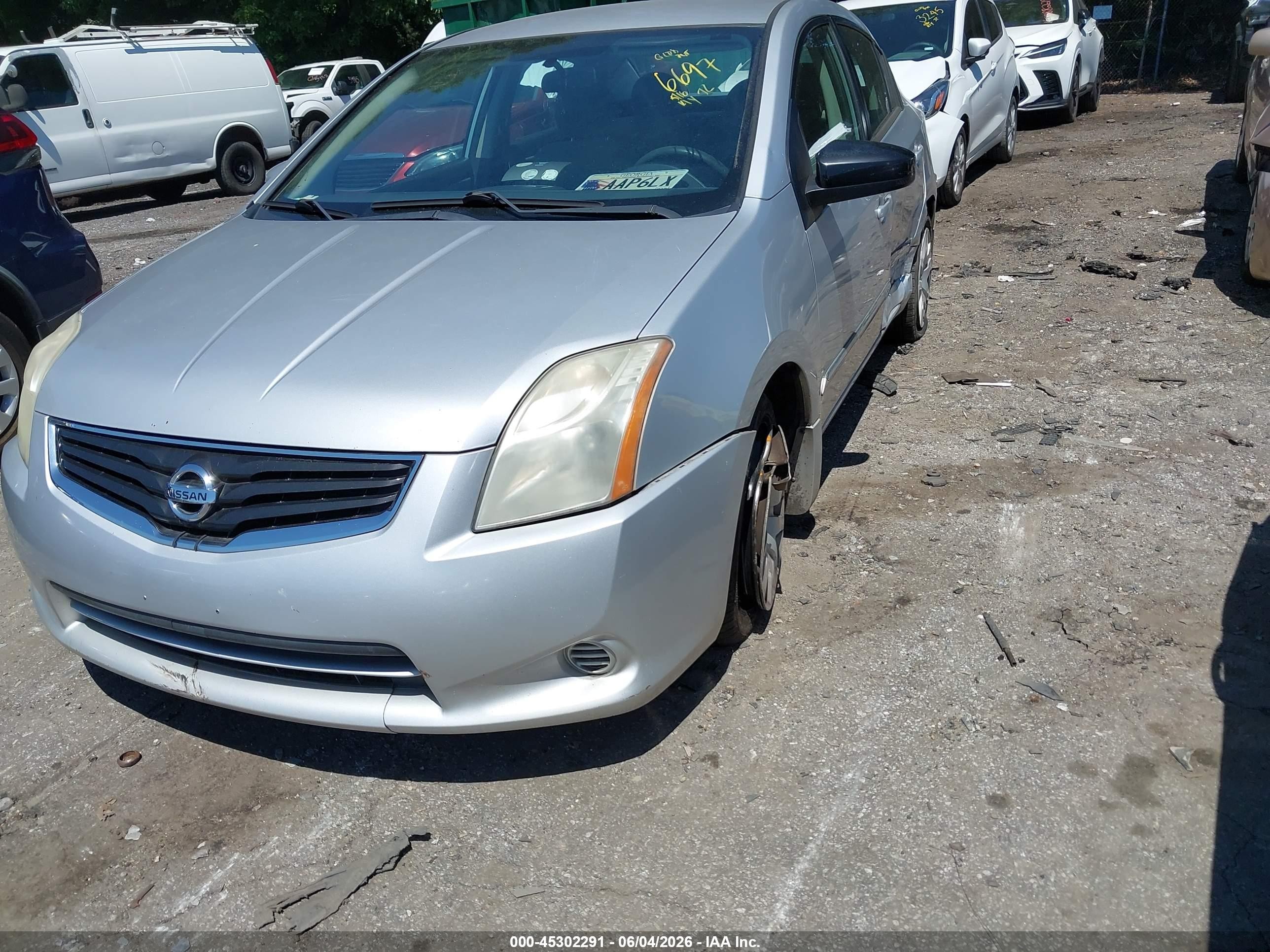 2012 Nissan Sentra 2.0 S Silver vin: 3N1AB6AP3CL766697