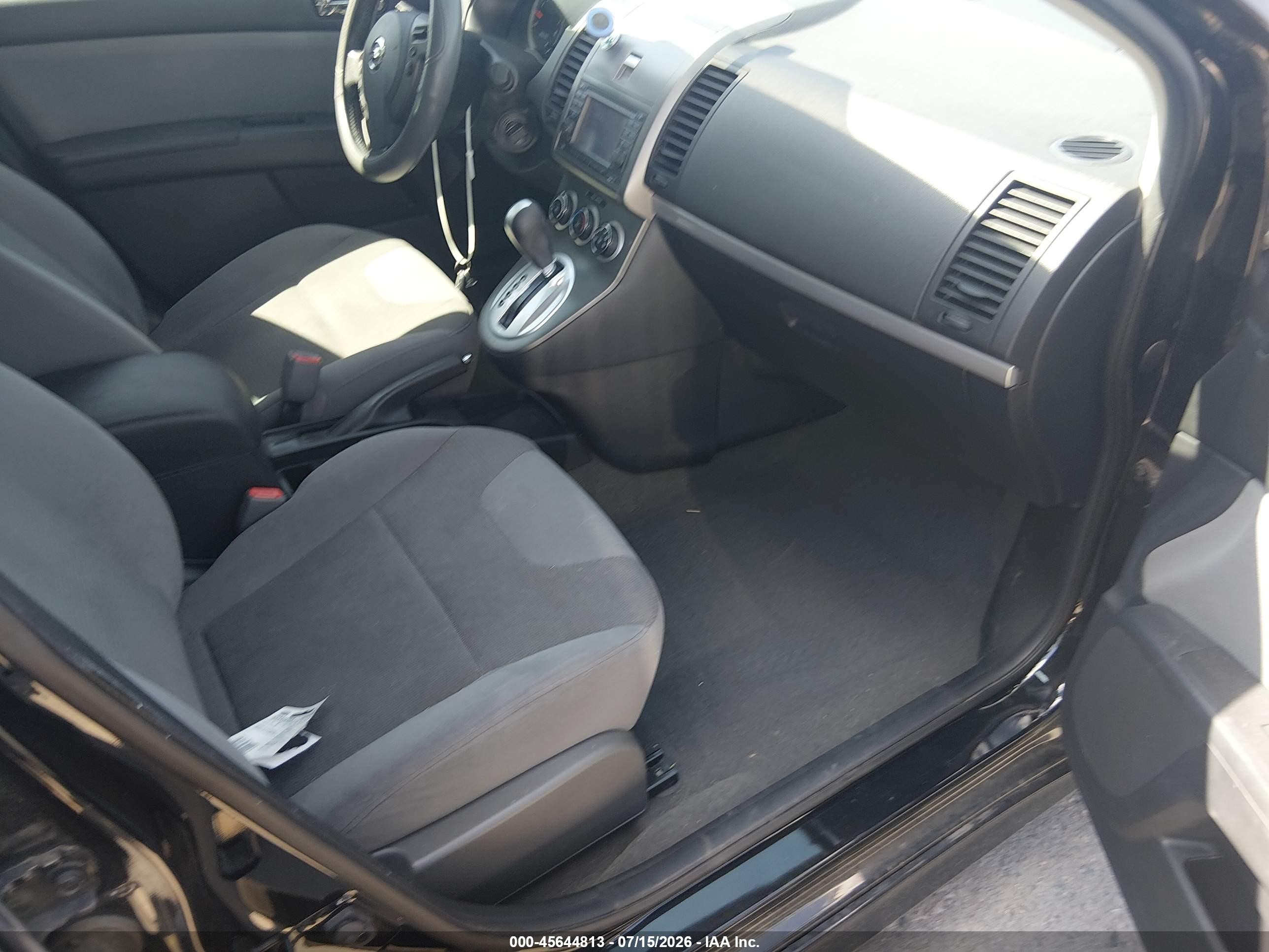 2012 Nissan Sentra 2.0 Sr Black vin: 3N1AB6AP3CL773875