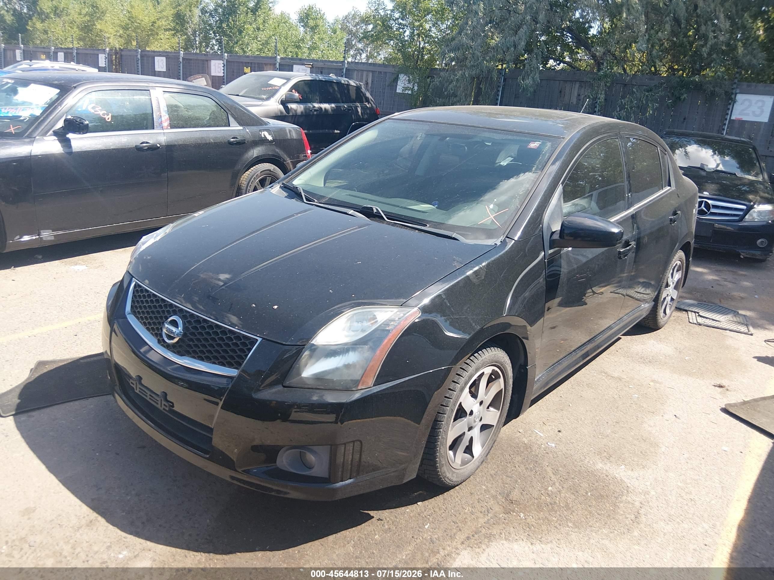 2012 Nissan Sentra 2.0 Sr Black vin: 3N1AB6AP3CL773875