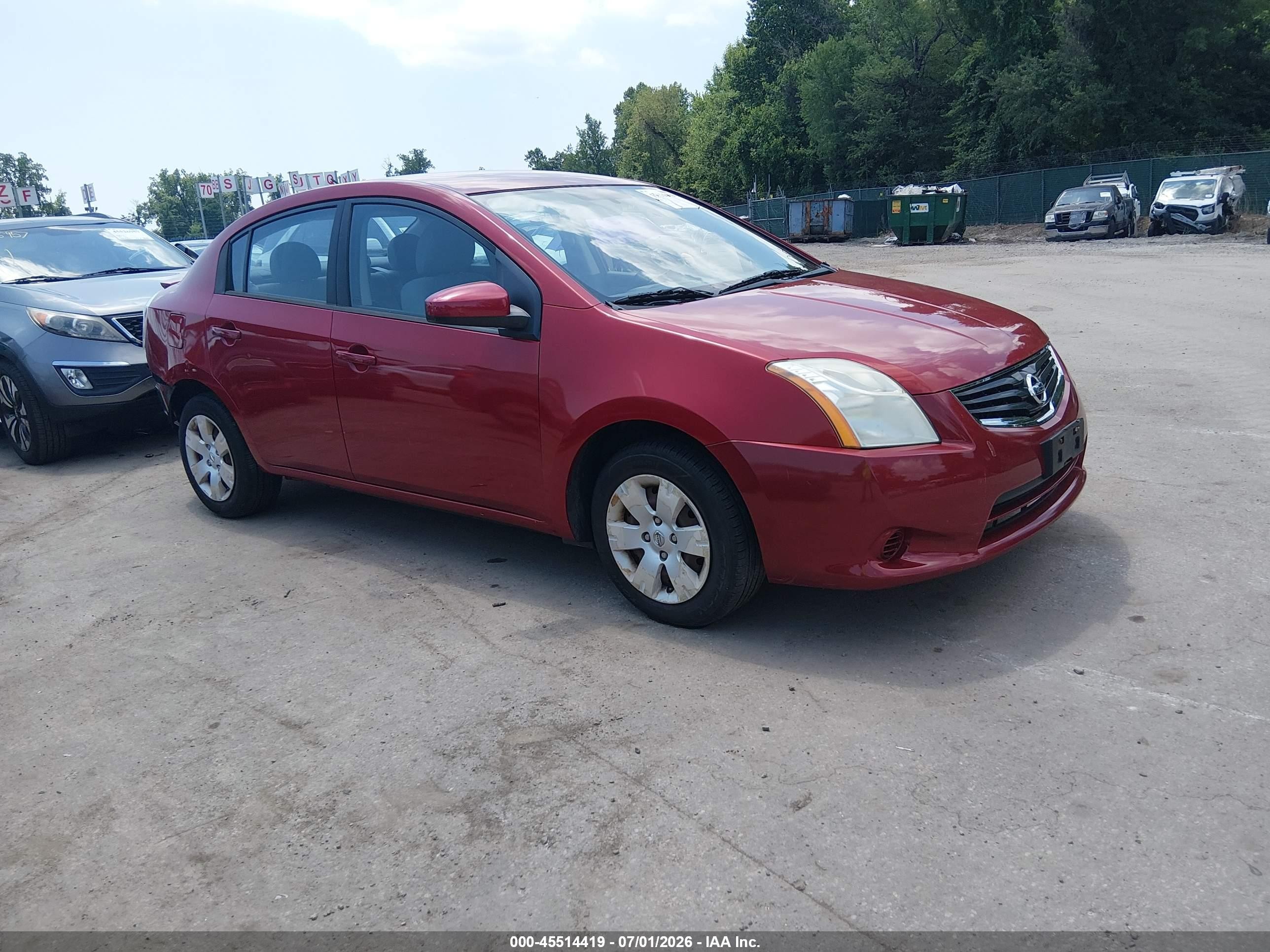 2012 Nissan Sentra 2.0 Red vin: 3N1AB6AP3CL775061