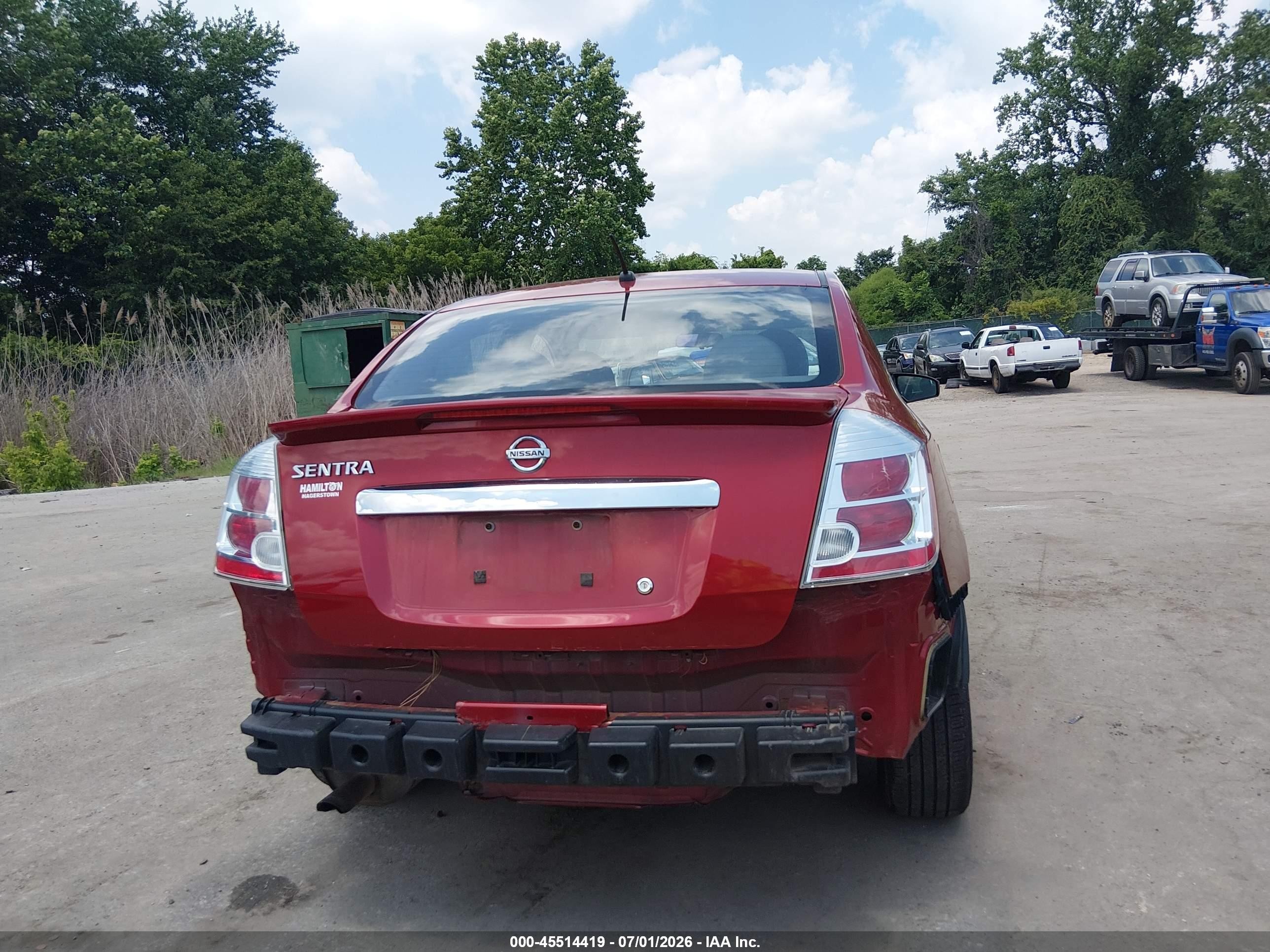 2012 Nissan Sentra 2.0 Red vin: 3N1AB6AP3CL775061