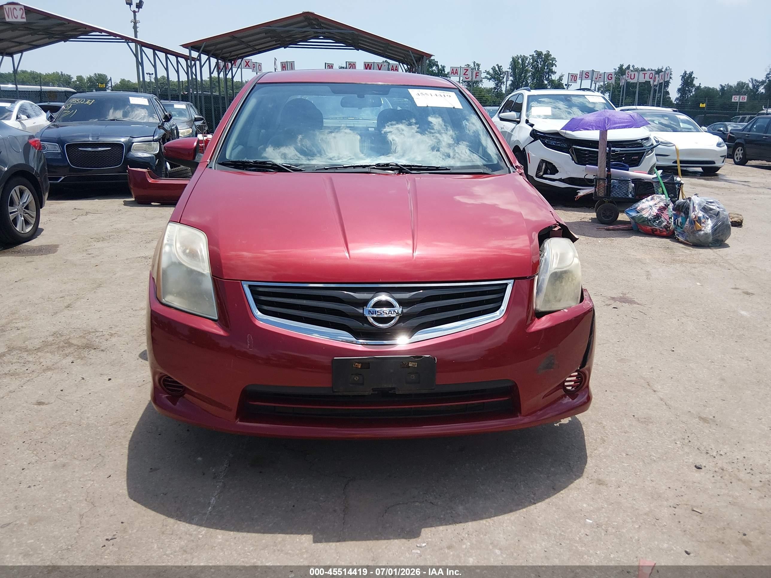 2012 Nissan Sentra 2.0 Red vin: 3N1AB6AP3CL775061