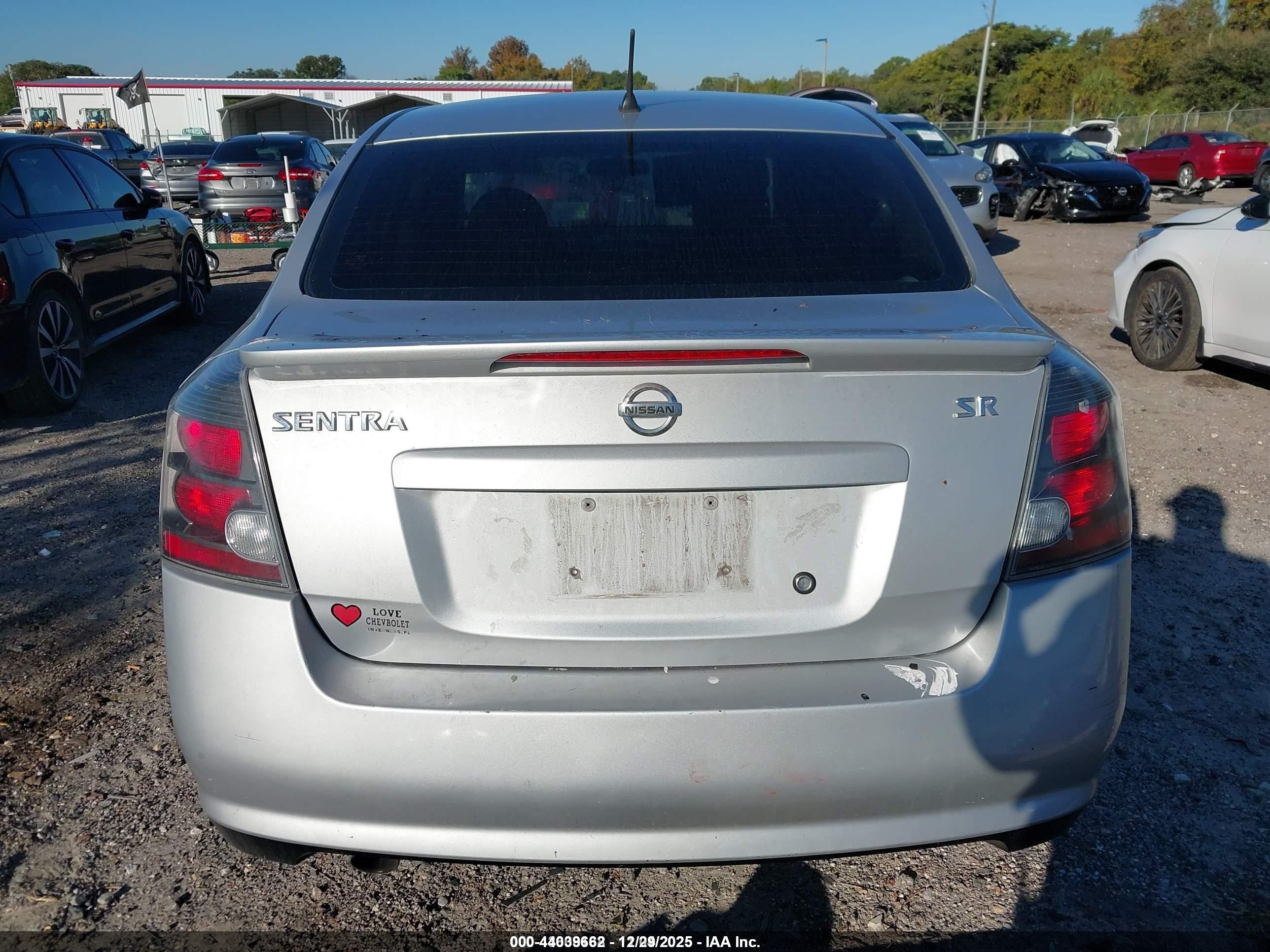 2010 Nissan Sentra 2.0sr Silver vin: 3N1AB6AP4AL631130