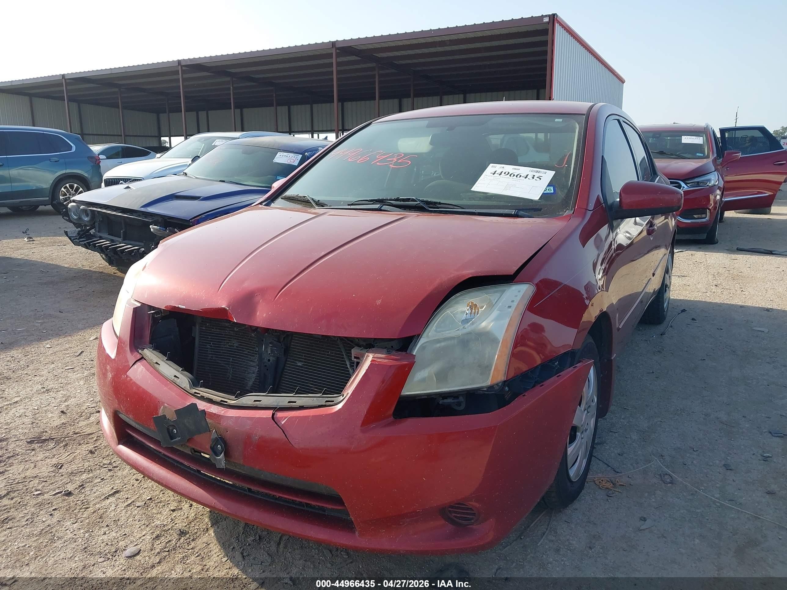 2011 Nissan Sentra 2.0 Красный vin: 3N1AB6AP4BL654215