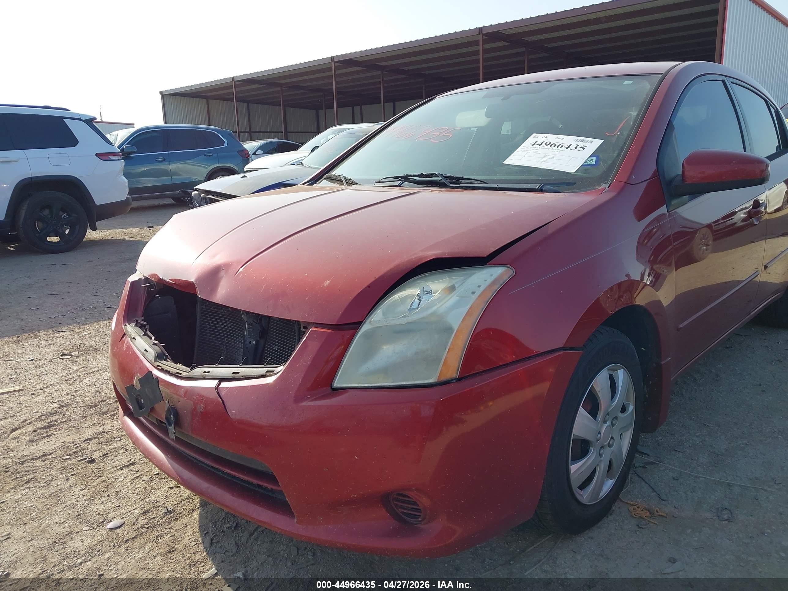 2011 Nissan Sentra 2.0 Красный vin: 3N1AB6AP4BL654215
