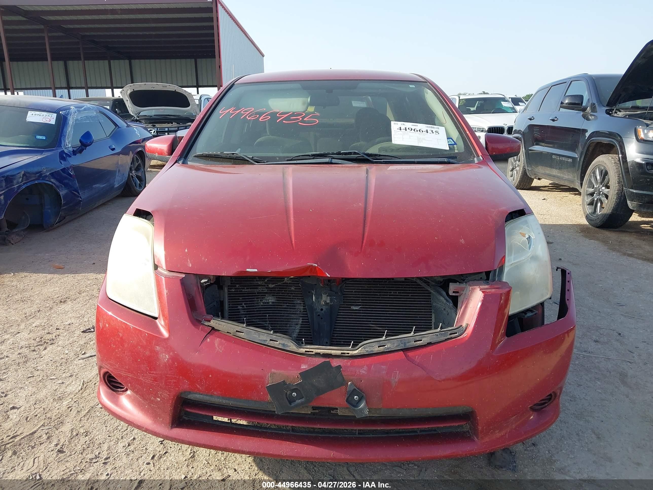 2011 Nissan Sentra 2.0 Красный vin: 3N1AB6AP4BL654215