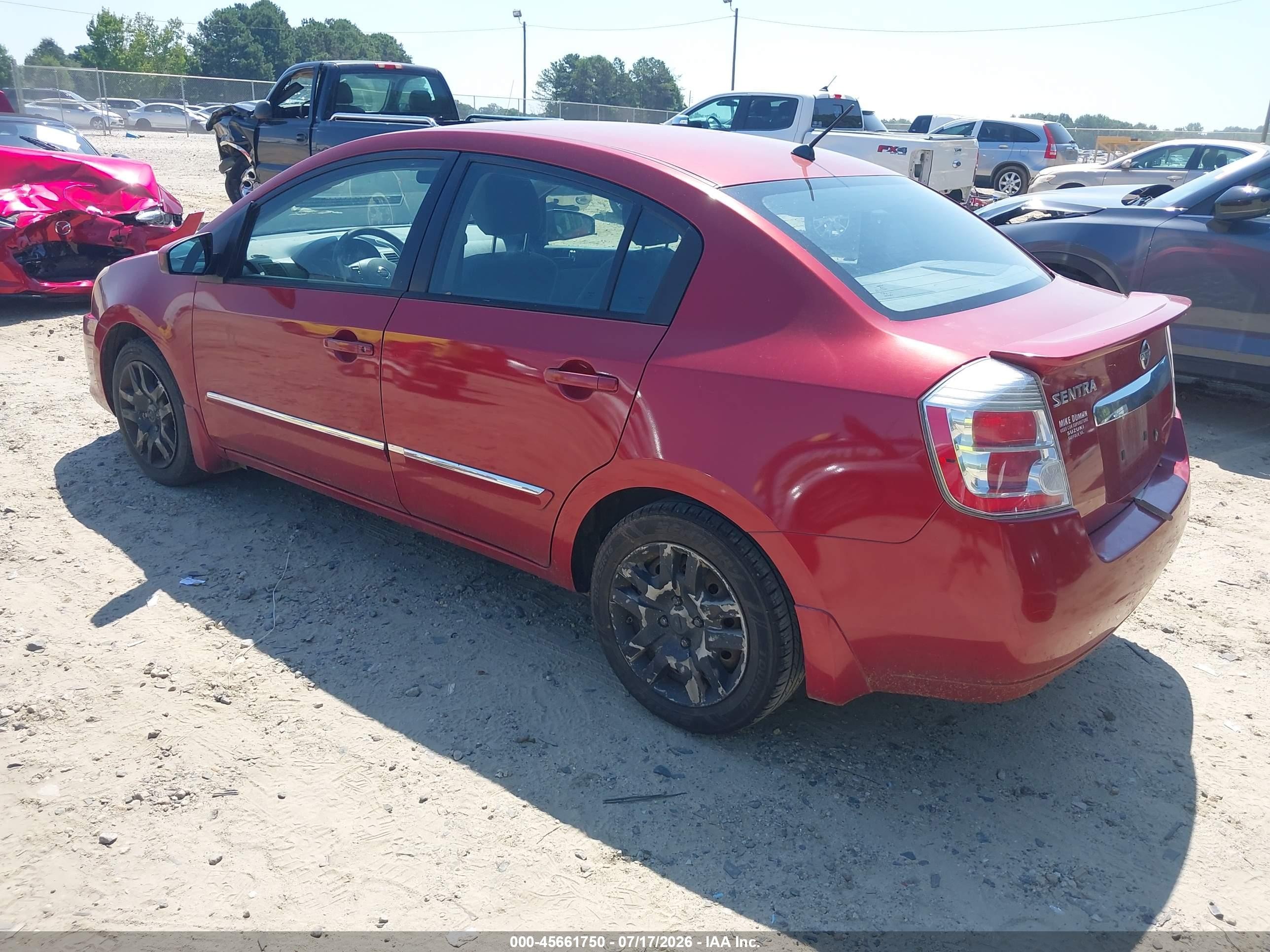 2011 Nissan Sentra 2.0s Burgundy vin: 3N1AB6AP4BL694228