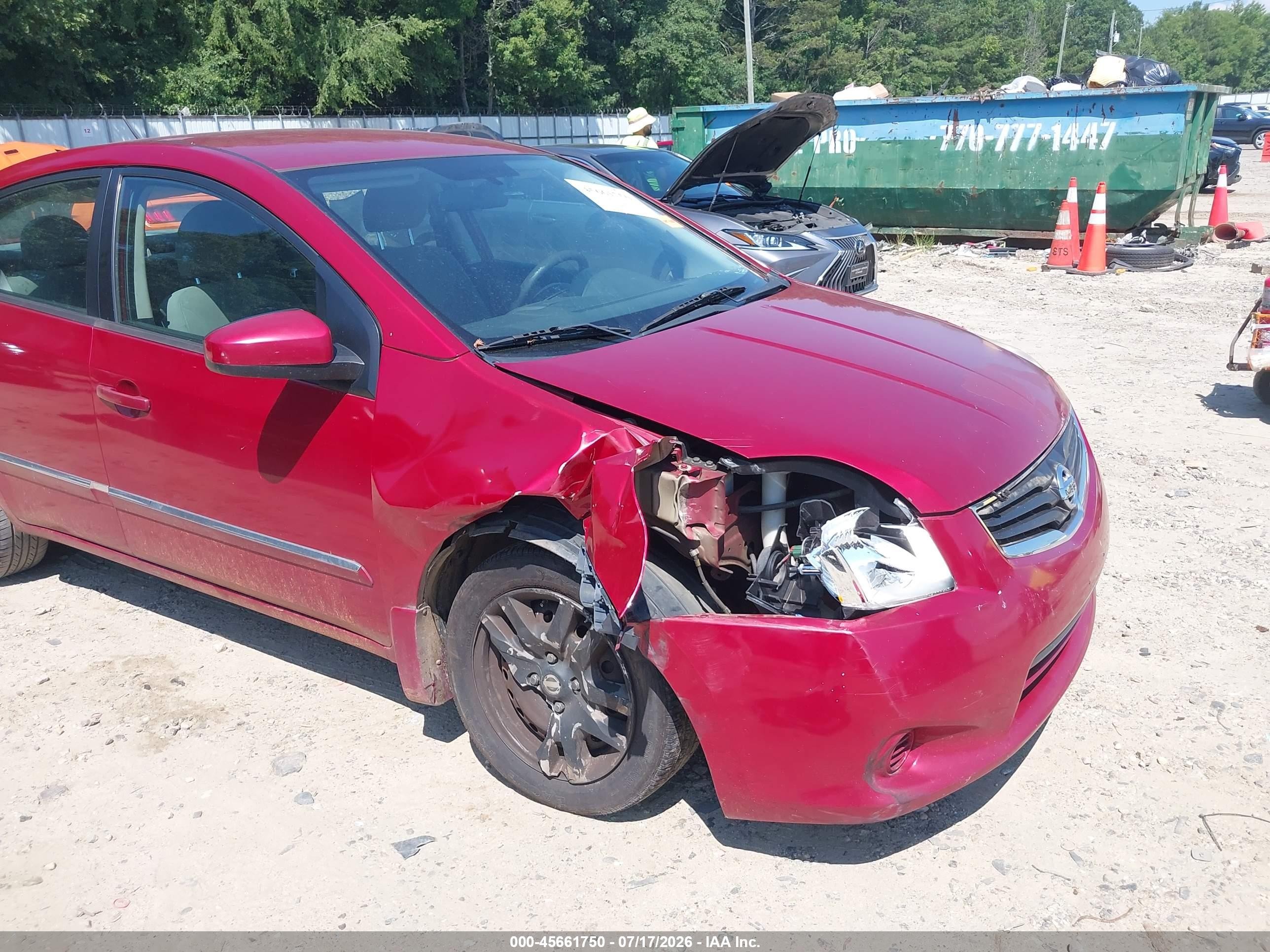 2011 Nissan Sentra 2.0s Burgundy vin: 3N1AB6AP4BL694228
