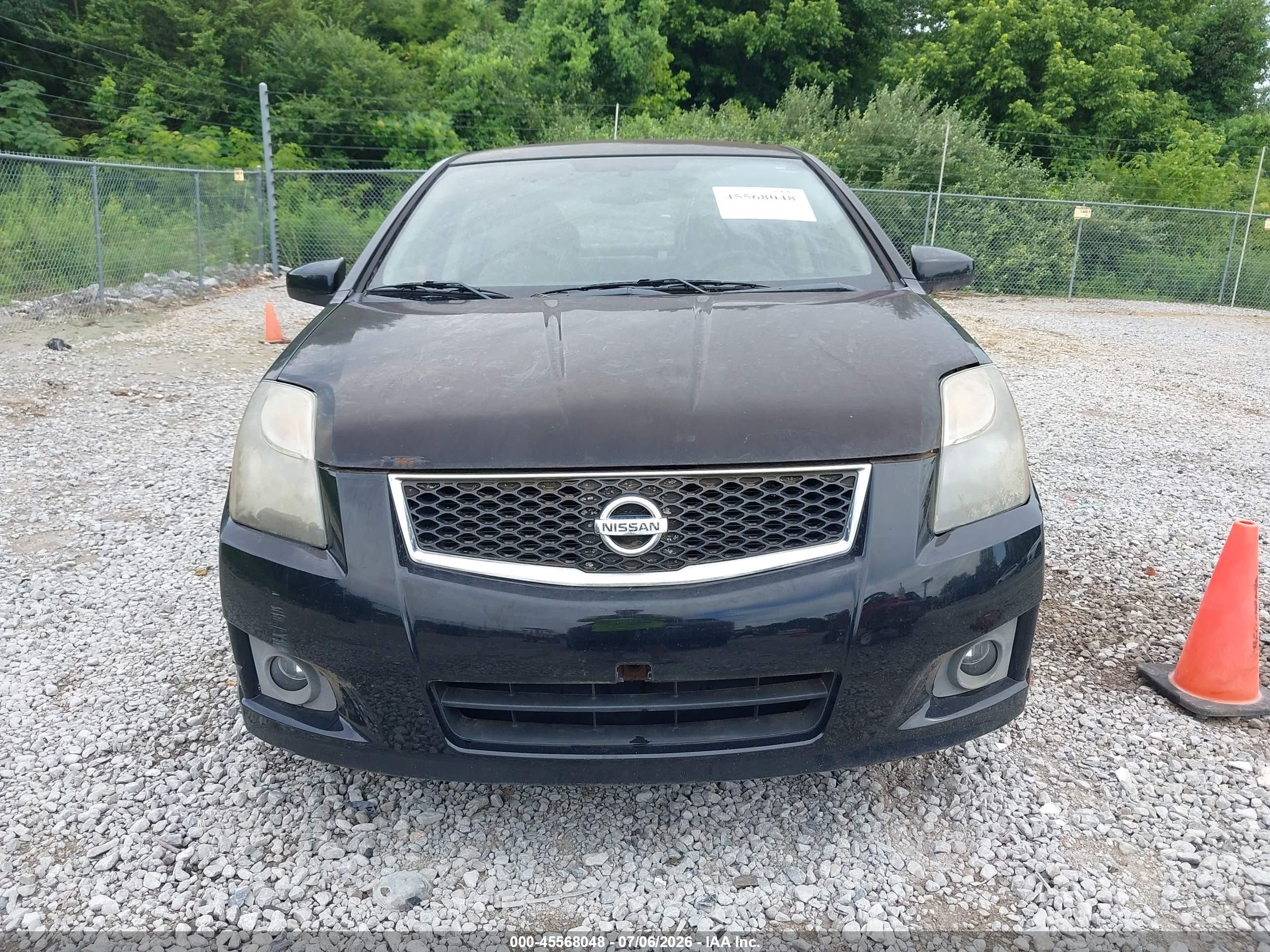 2012 Nissan Sentra 2.0 Sr Black vin: 3N1AB6AP4CL622222