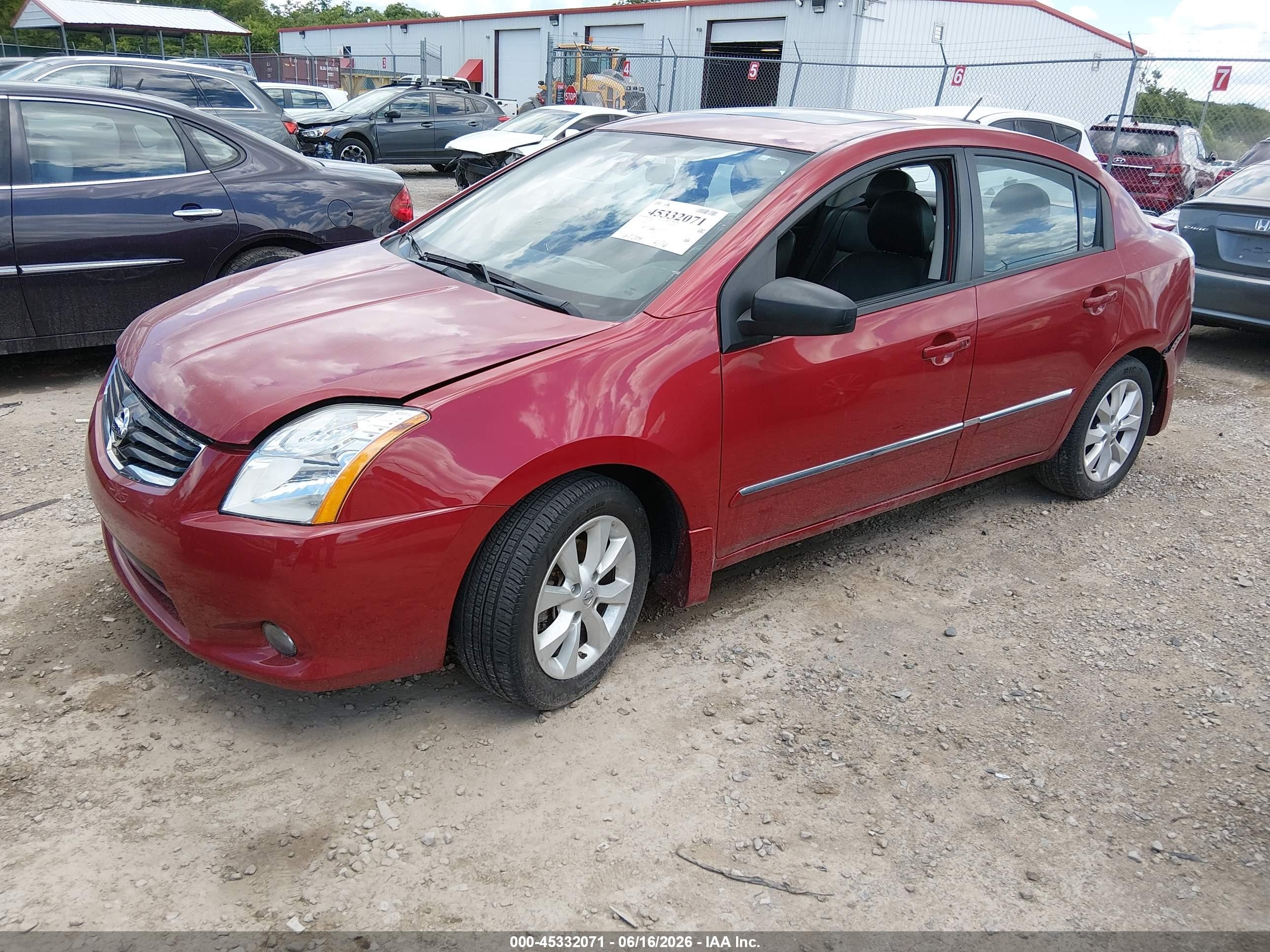 2012 Nissan Sentra 2.0 Sl Red vin: 3N1AB6AP4CL654555