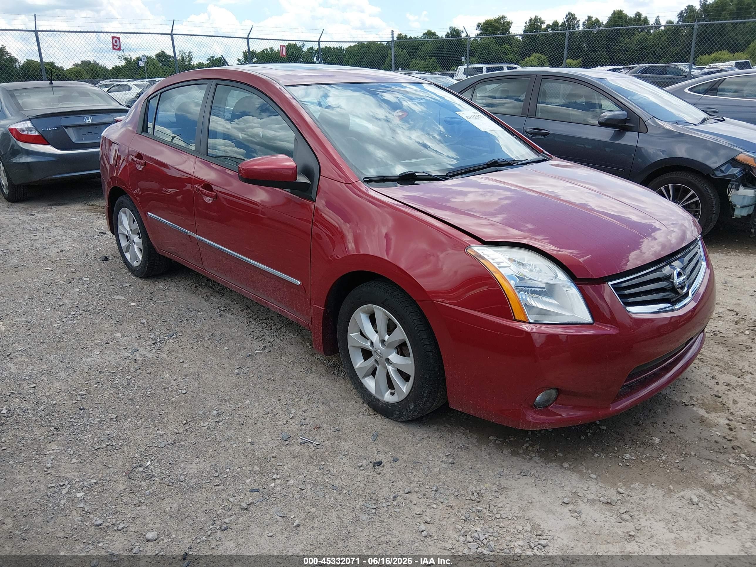 2012 Nissan Sentra 2.0 Sl Red vin: 3N1AB6AP4CL654555