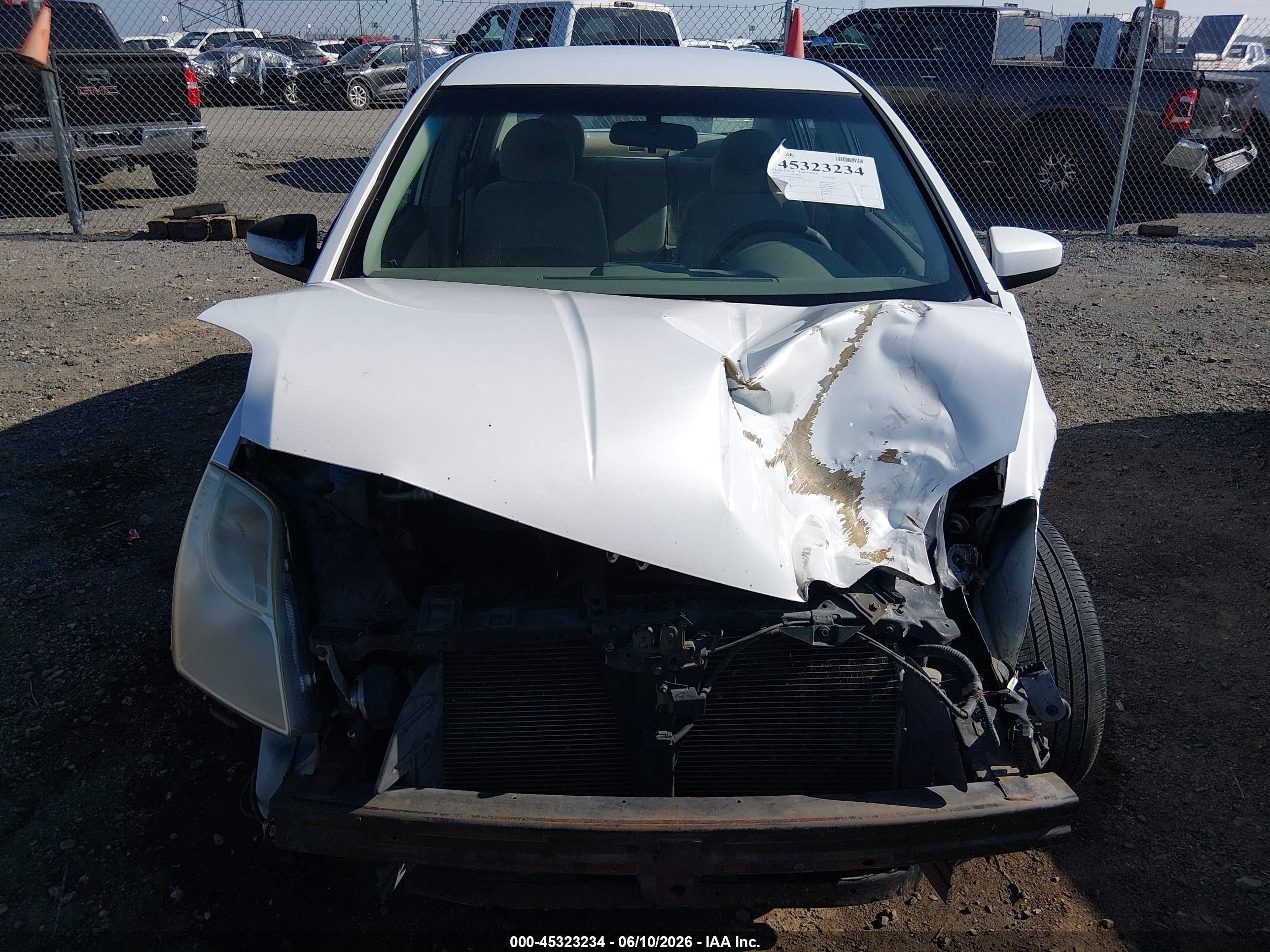 2012 Nissan Sentra 2.0 S White vin: 3N1AB6AP4CL658637