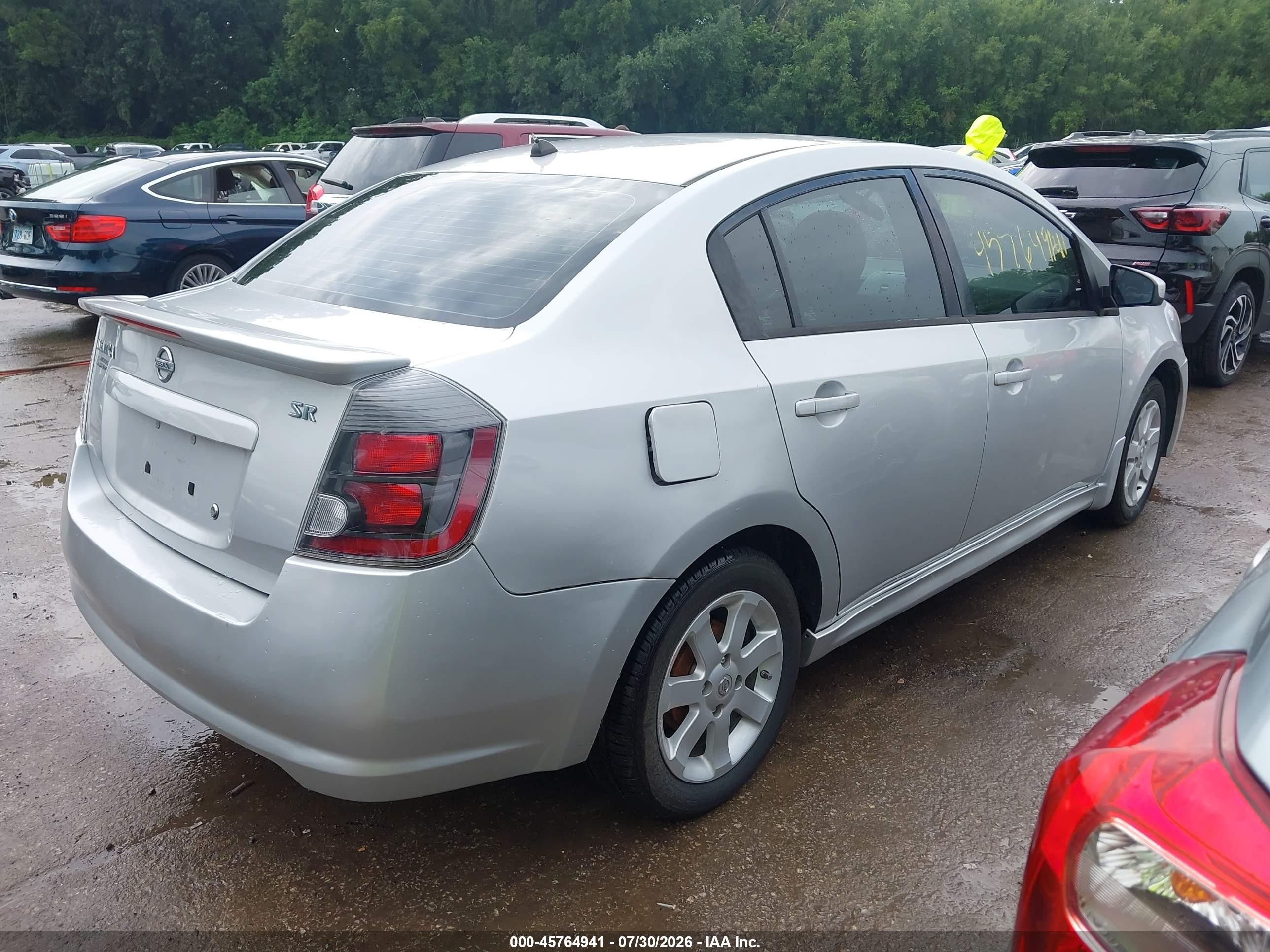 2012 Nissan Sentra 2.0 Sr Silver vin: 3N1AB6AP4CL666933