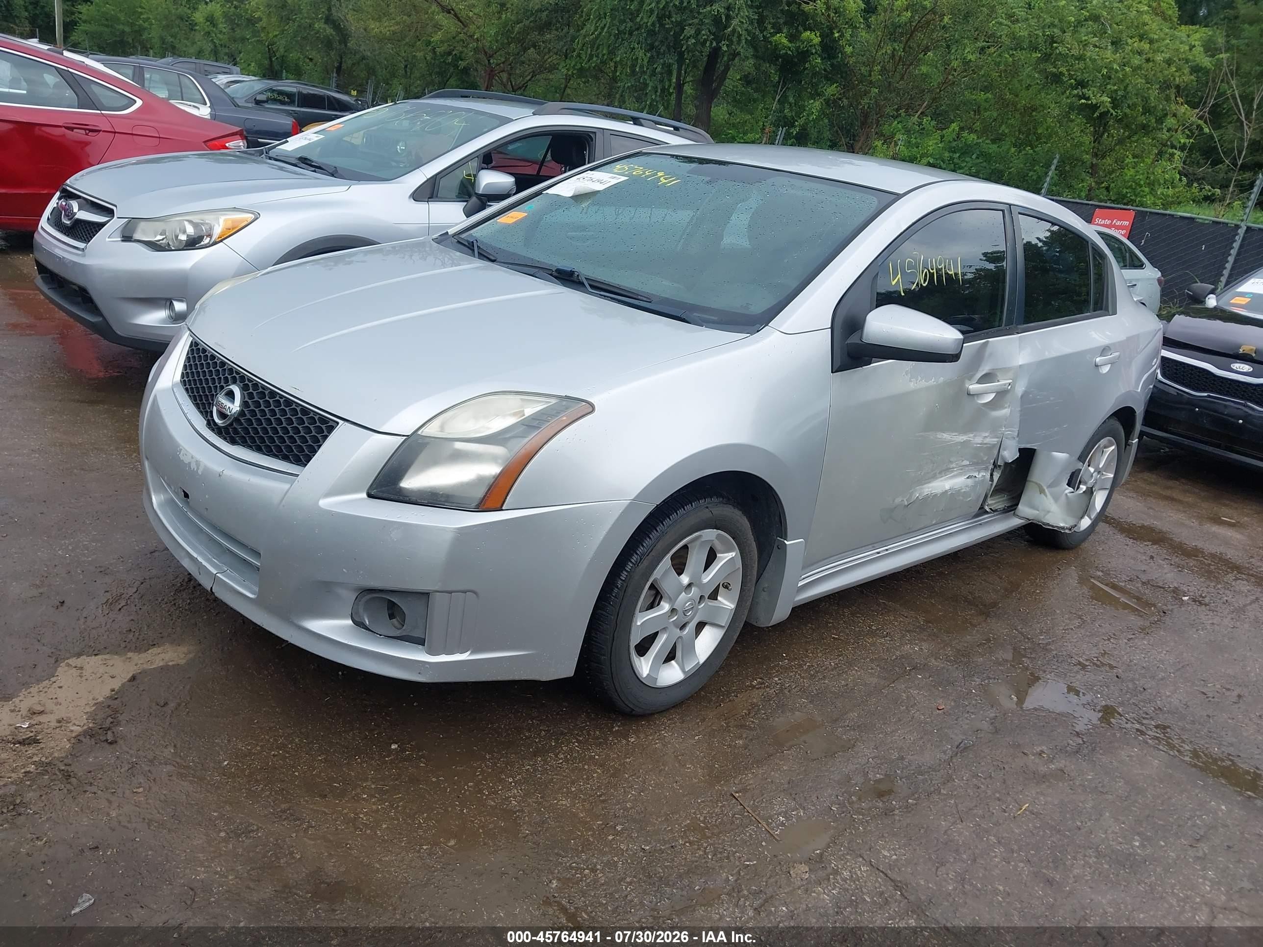 2012 Nissan Sentra 2.0 Sr Silver vin: 3N1AB6AP4CL666933
