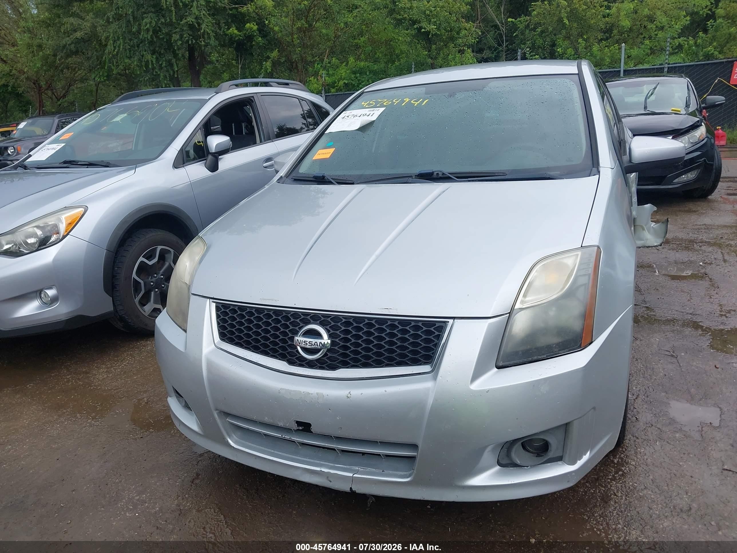 2012 Nissan Sentra 2.0 Sr Silver vin: 3N1AB6AP4CL666933