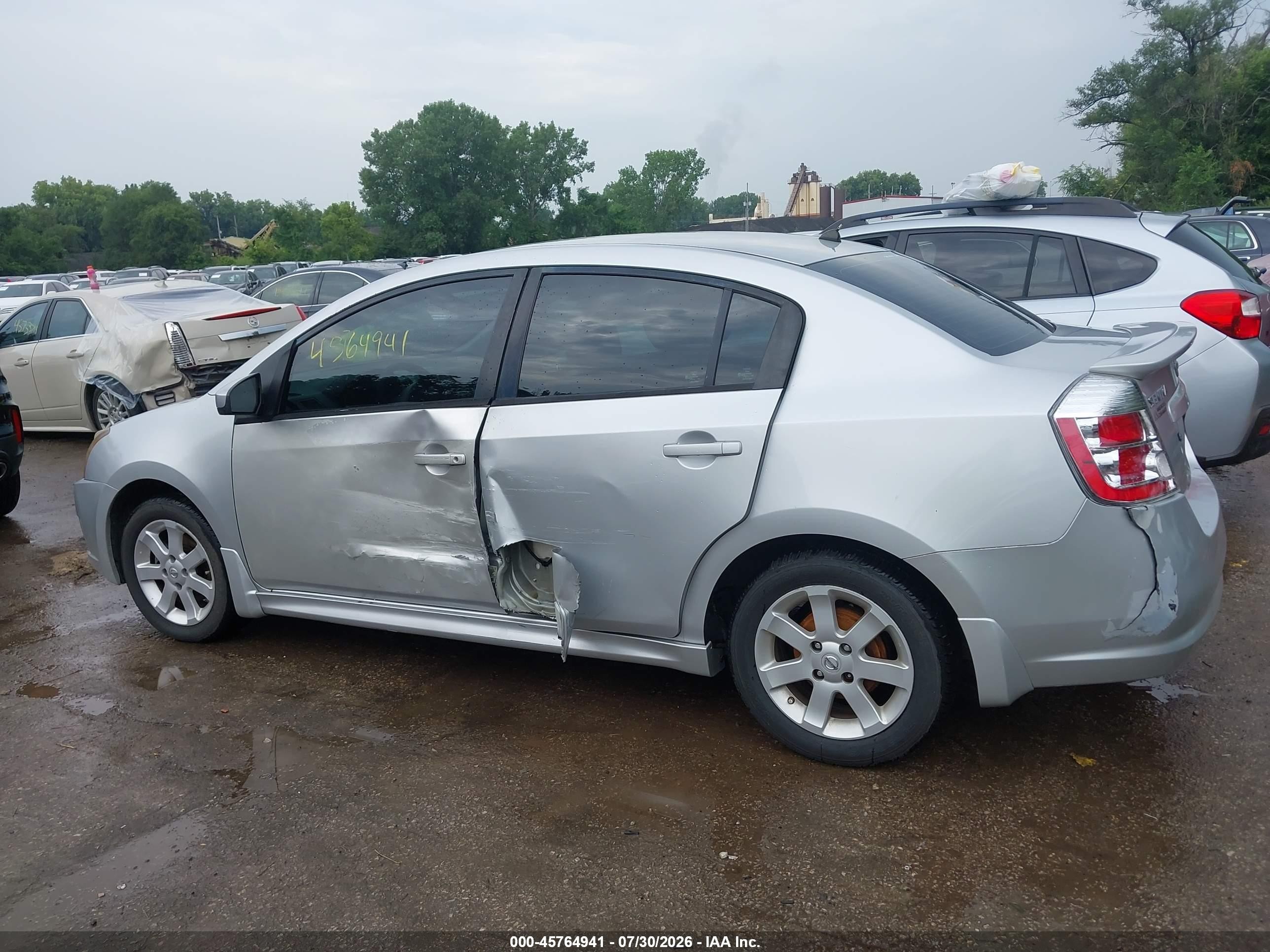 2012 Nissan Sentra 2.0 Sr Silver vin: 3N1AB6AP4CL666933