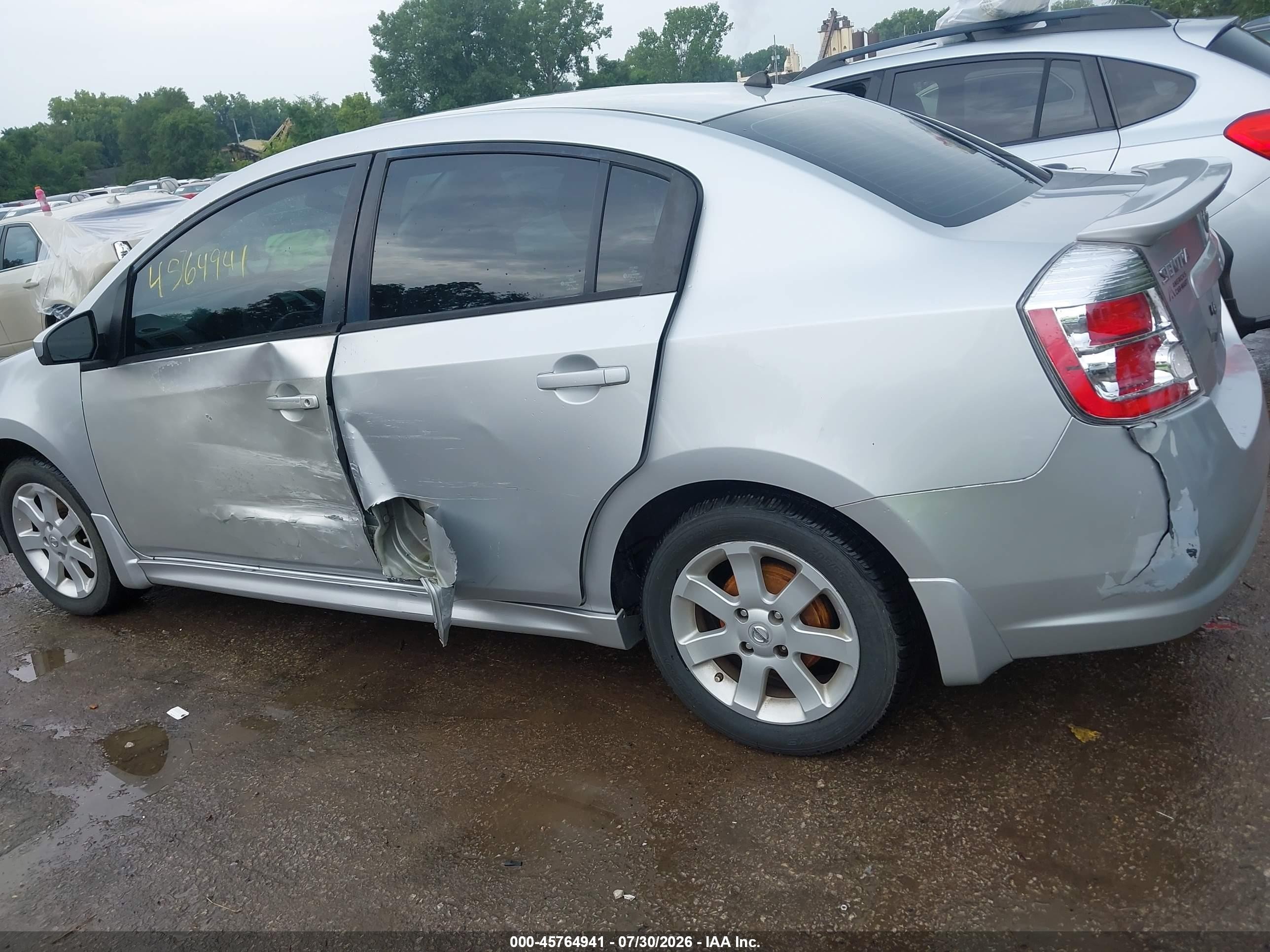 2012 Nissan Sentra 2.0 Sr Silver vin: 3N1AB6AP4CL666933