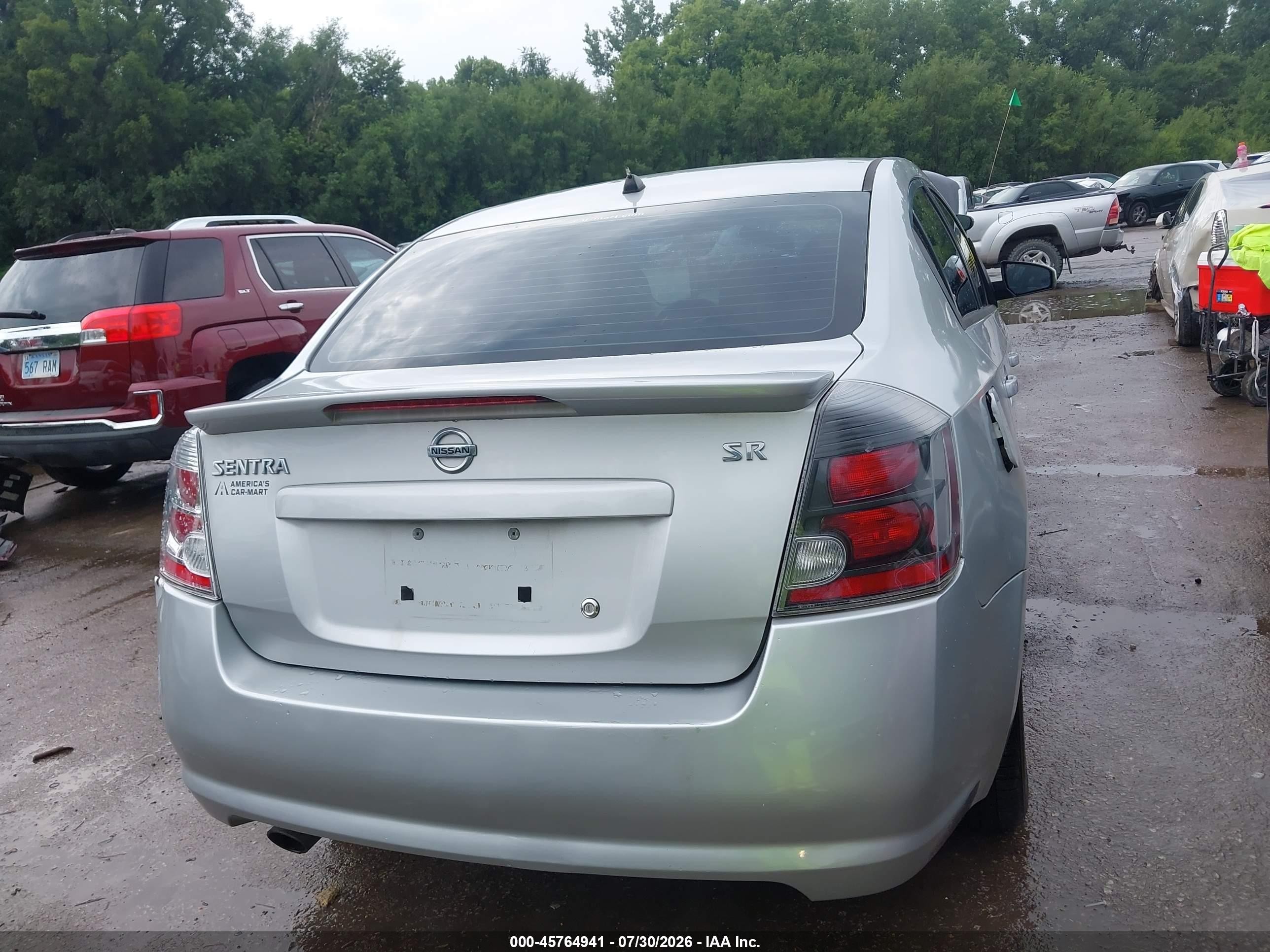2012 Nissan Sentra 2.0 Sr Silver vin: 3N1AB6AP4CL666933