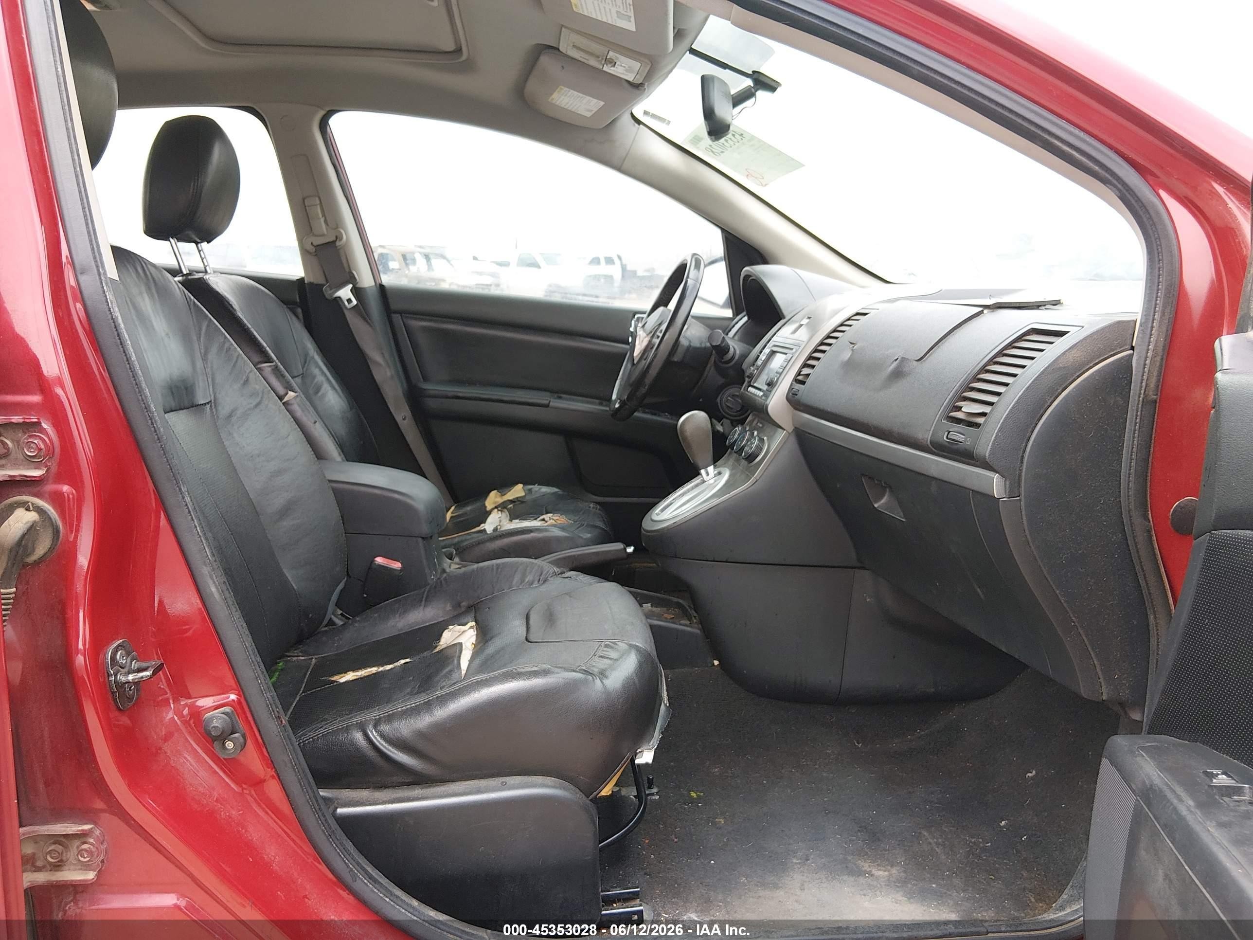 2012 Nissan Sentra 2.0 Sl Red vin: 3N1AB6AP4CL668326