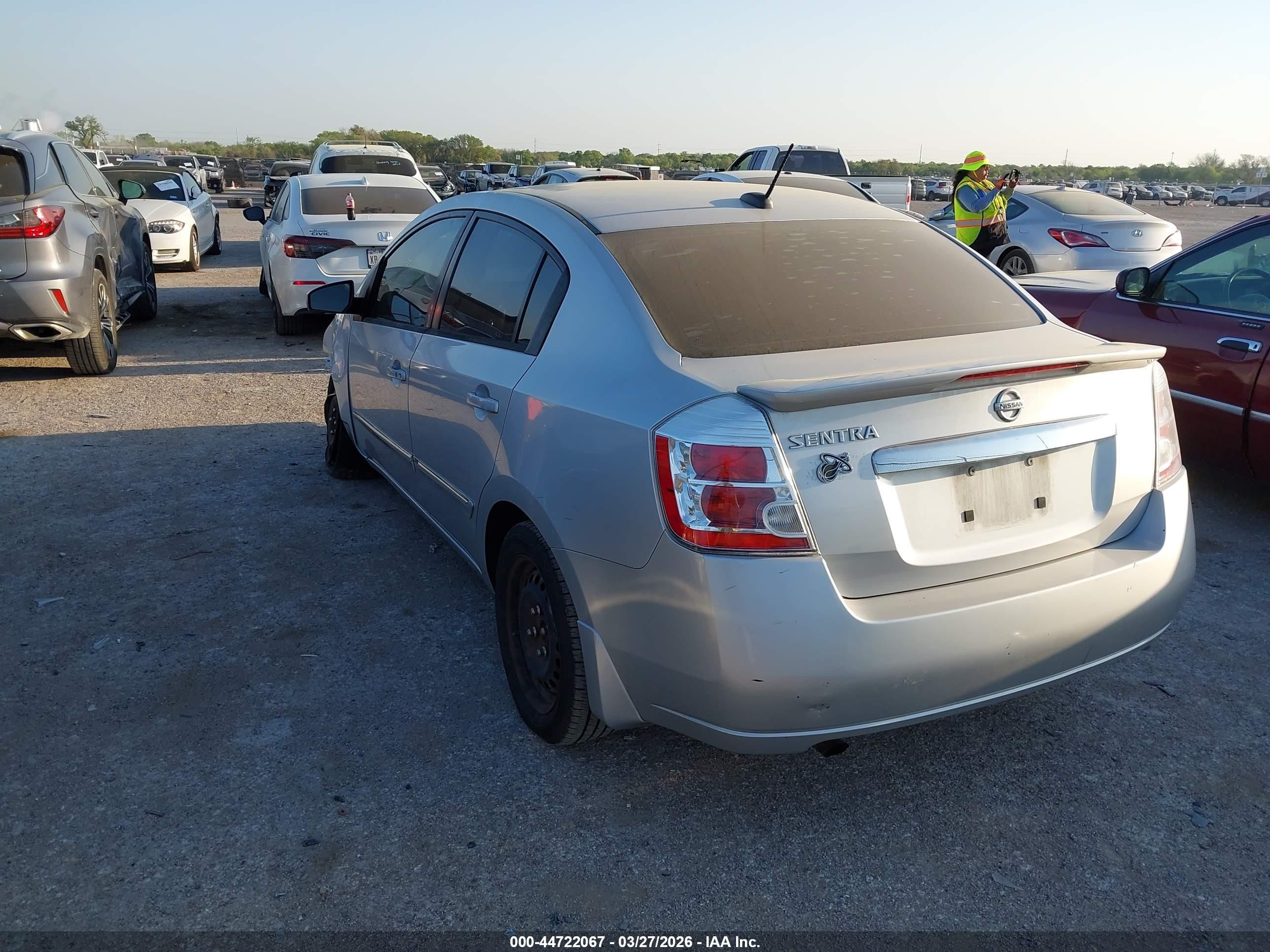 2012 Nissan Sentra 2.0 S Silver vin: 3N1AB6AP4CL676927