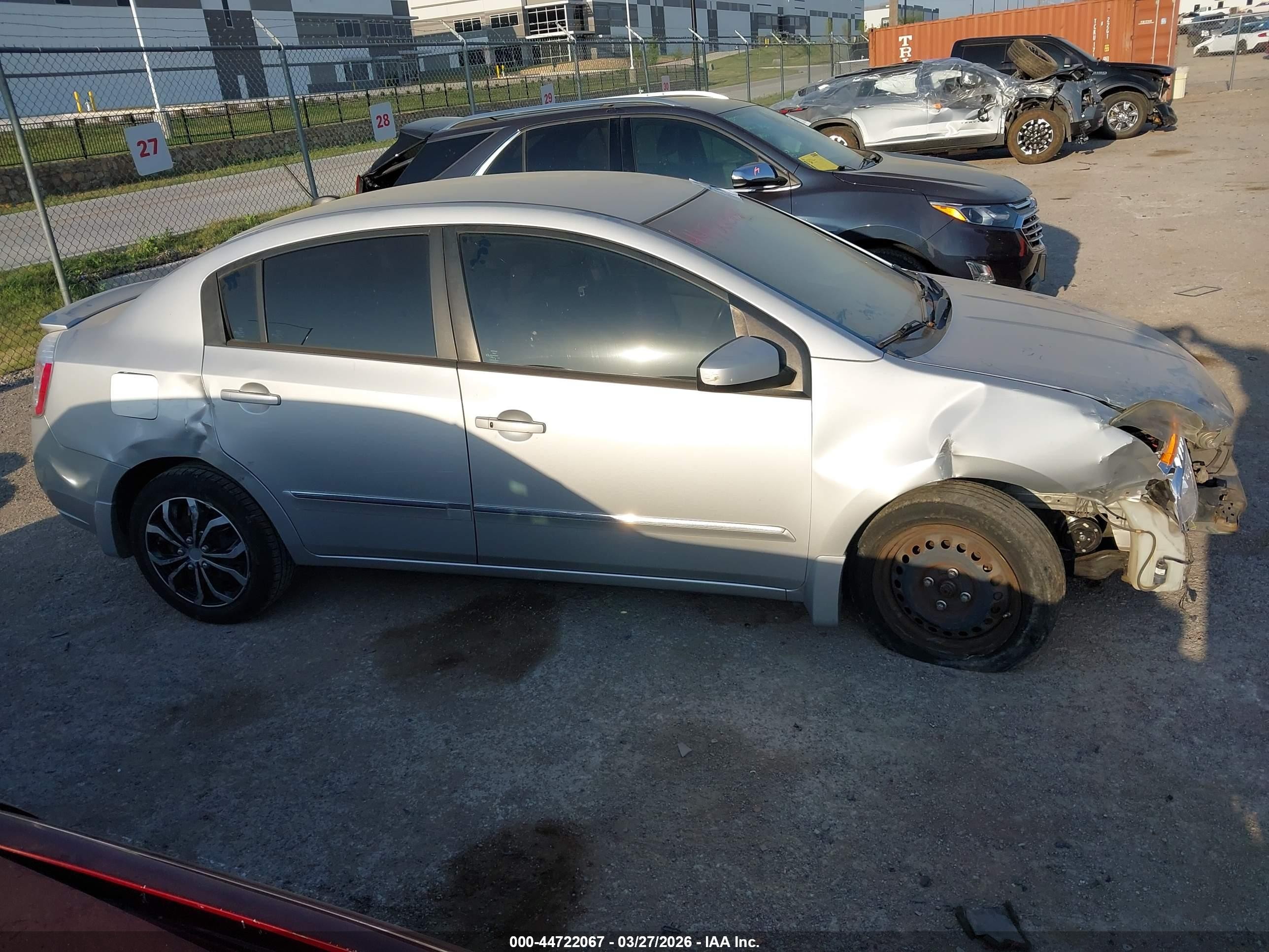 2012 Nissan Sentra 2.0 S Silver vin: 3N1AB6AP4CL676927