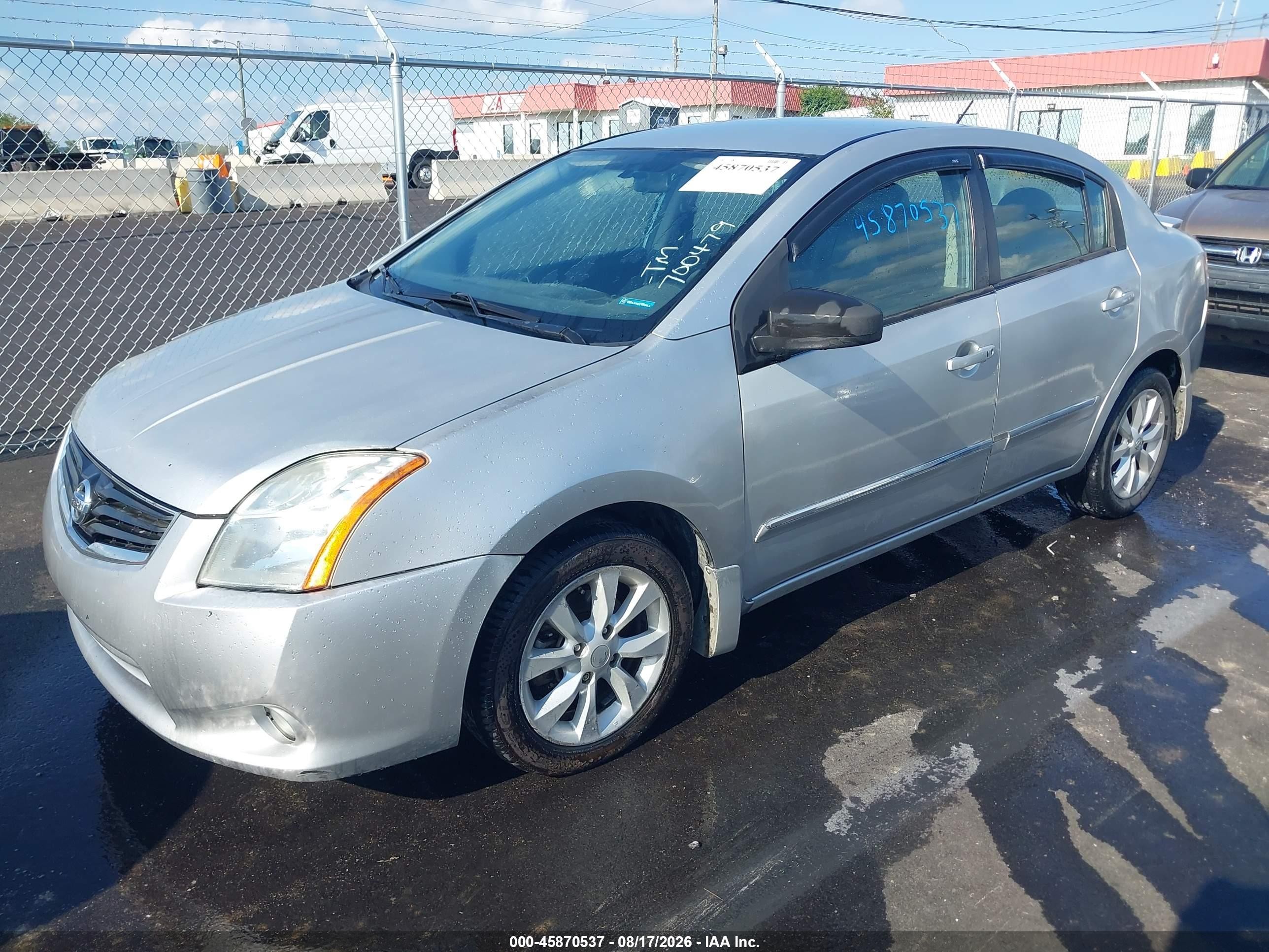 2012 Nissan Sentra 2.0 Sl Silver vin: 3N1AB6AP4CL700479
