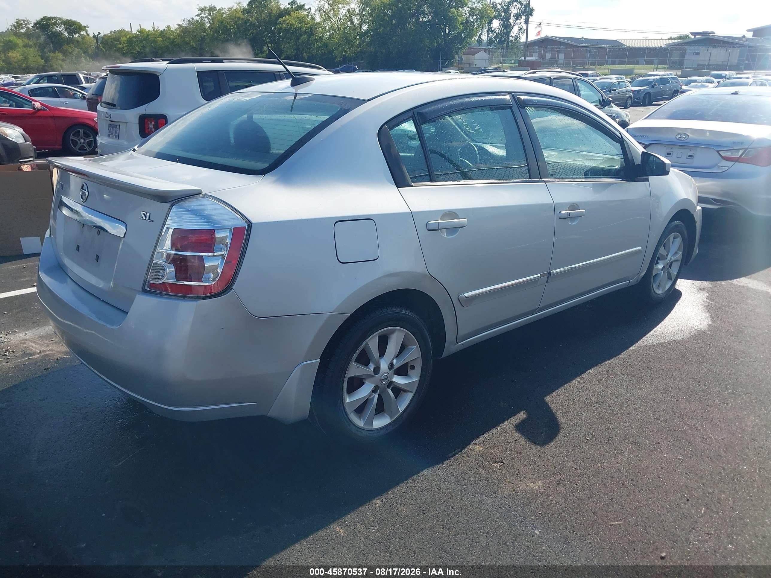 2012 Nissan Sentra 2.0 Sl Silver vin: 3N1AB6AP4CL700479