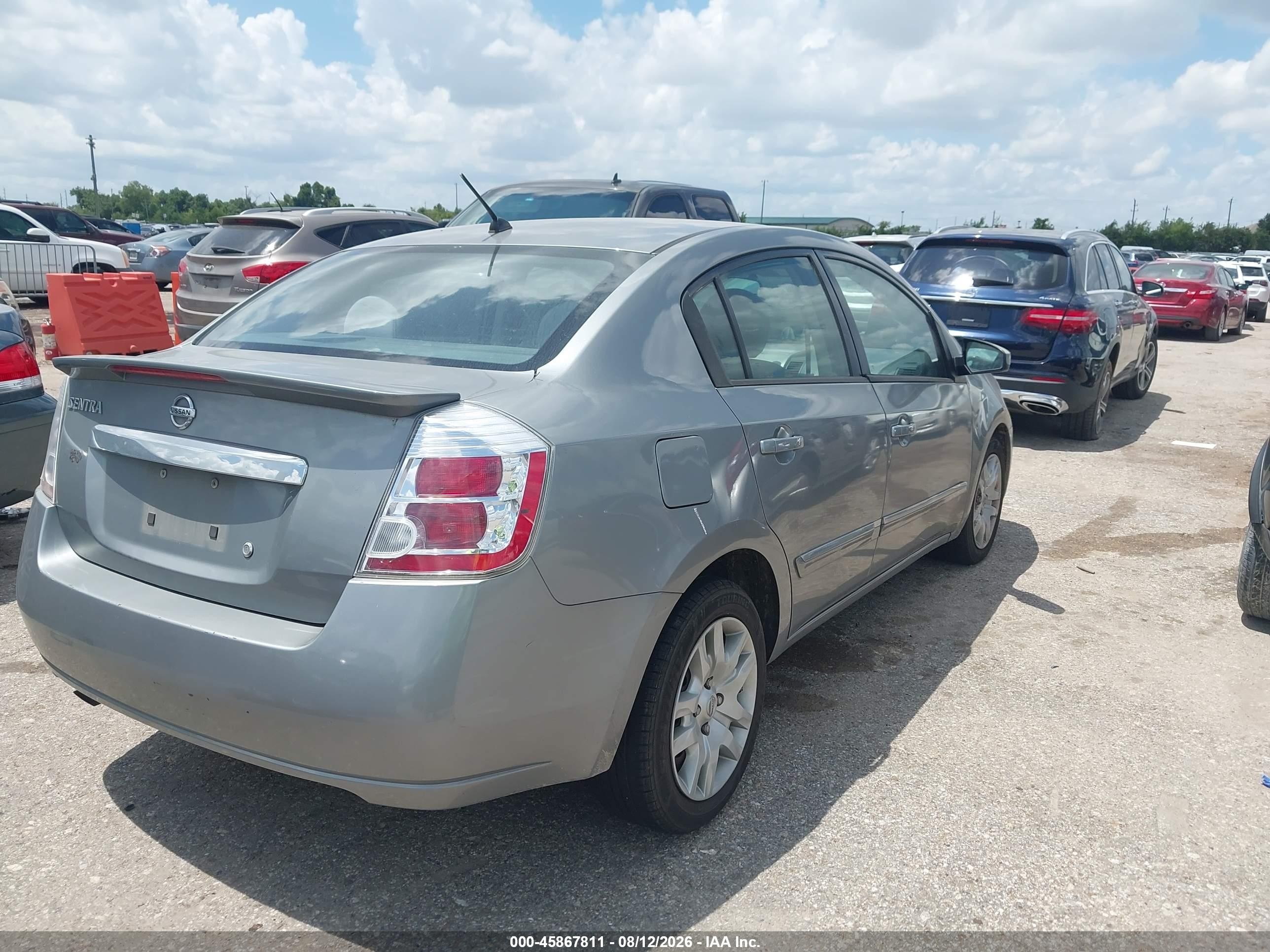 2012 Nissan Sentra 2.0 S Silver vin: 3N1AB6AP4CL713040