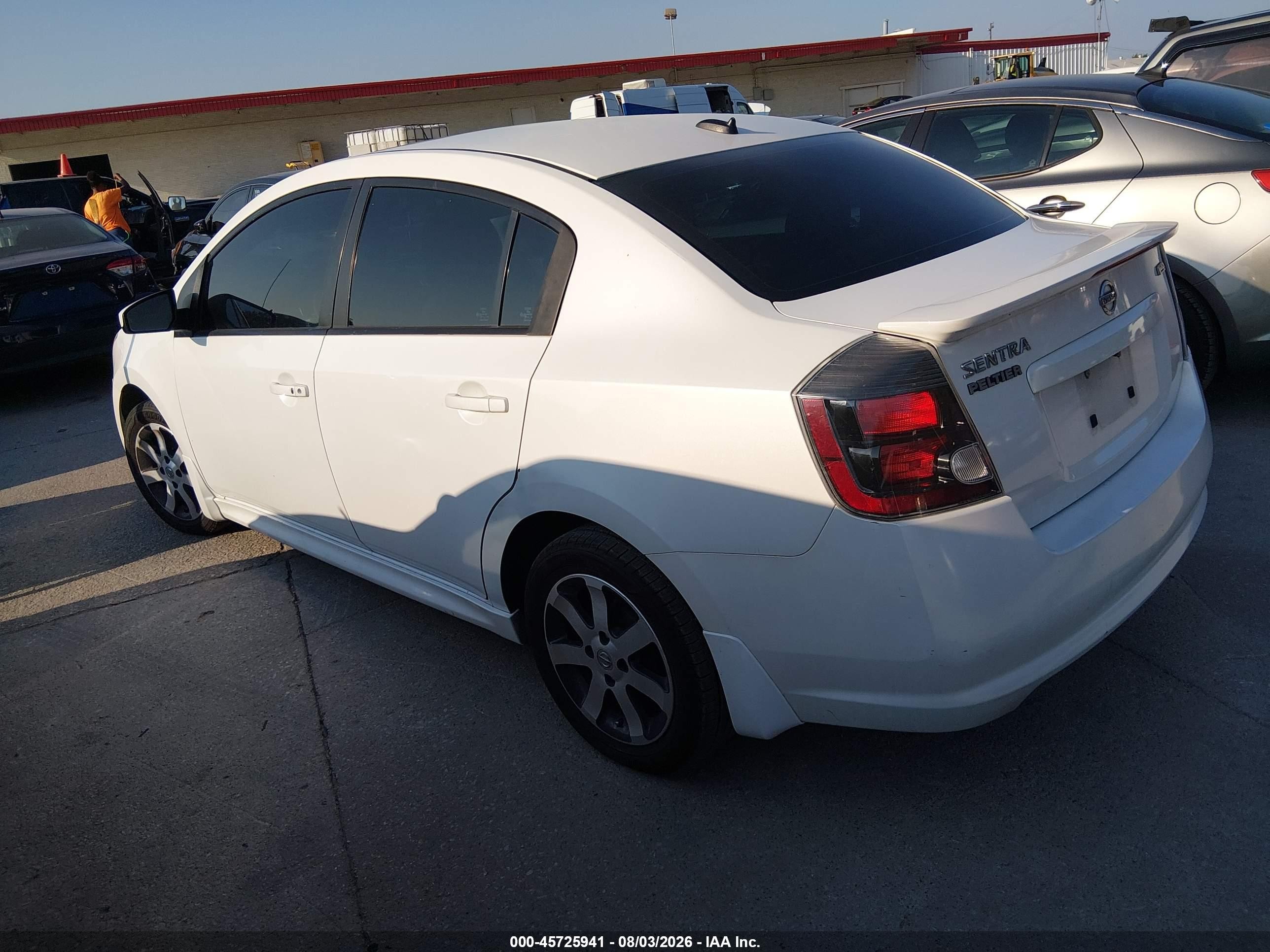2012 Nissan Sentra 2.0 Sr White vin: 3N1AB6AP4CL741923