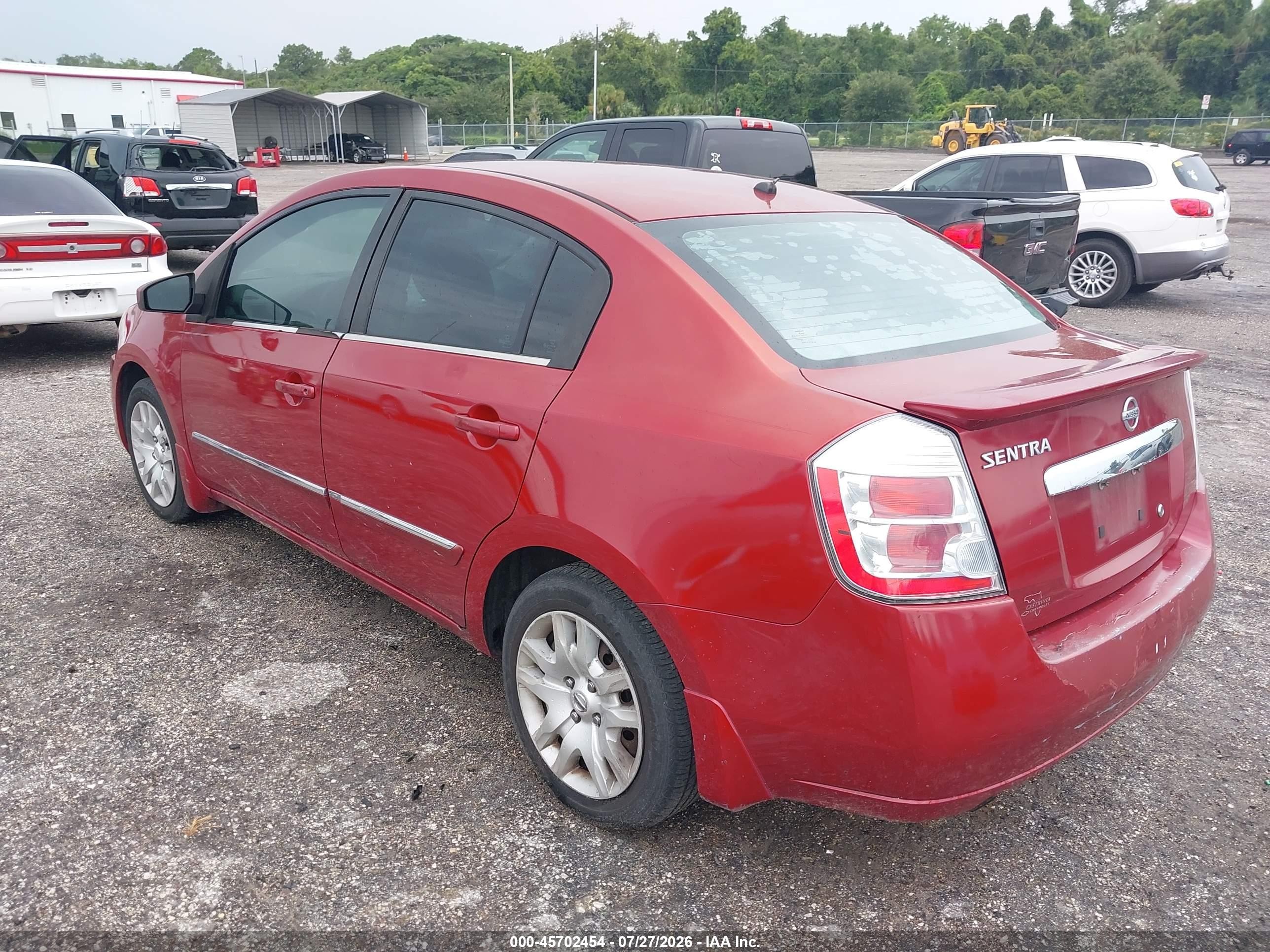 2012 Nissan Sentra 2.0 S Red vin: 3N1AB6AP4CL754817