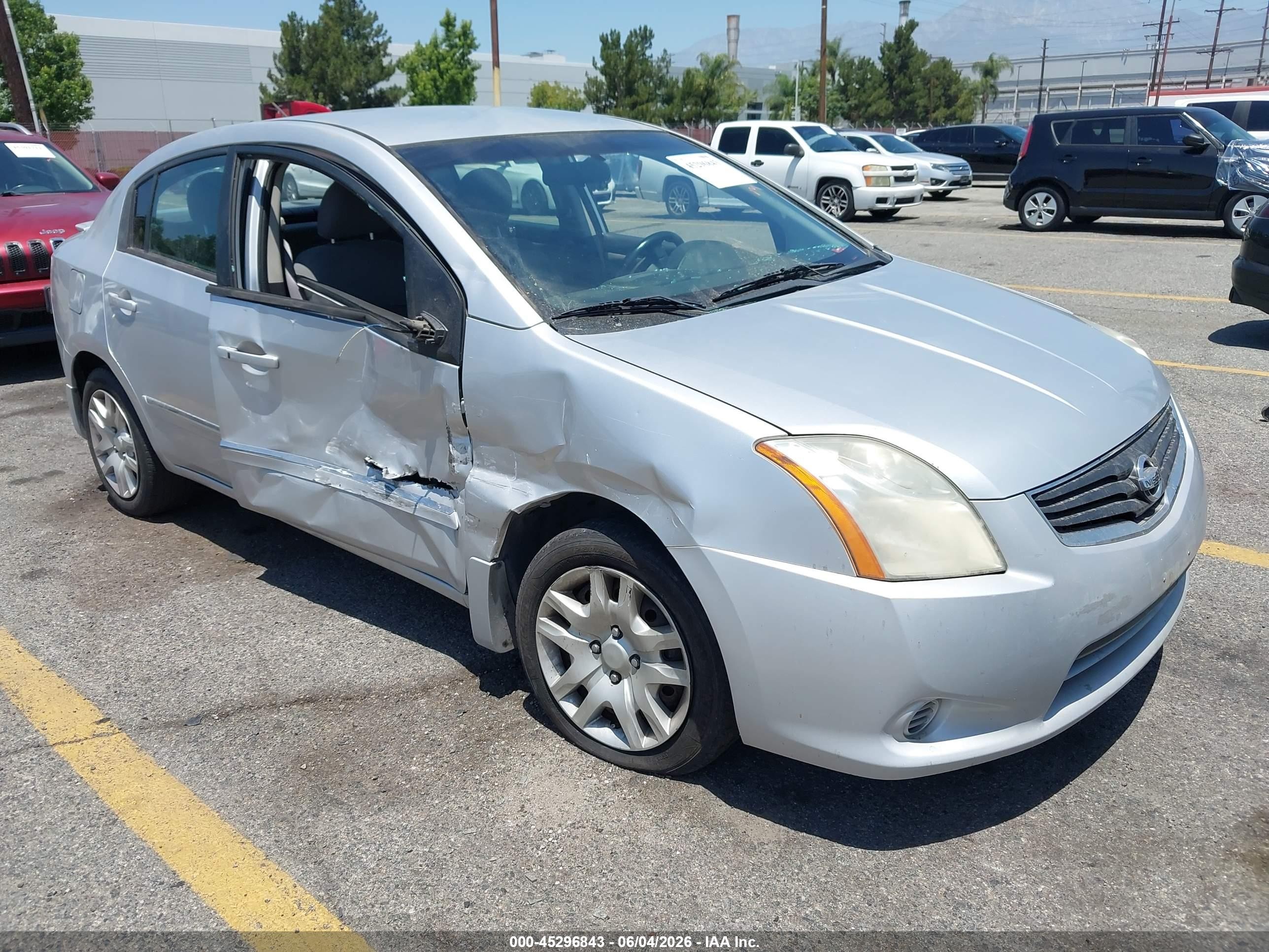 2012 Nissan Sentra 2.0 S Silver vin: 3N1AB6AP4CL757040