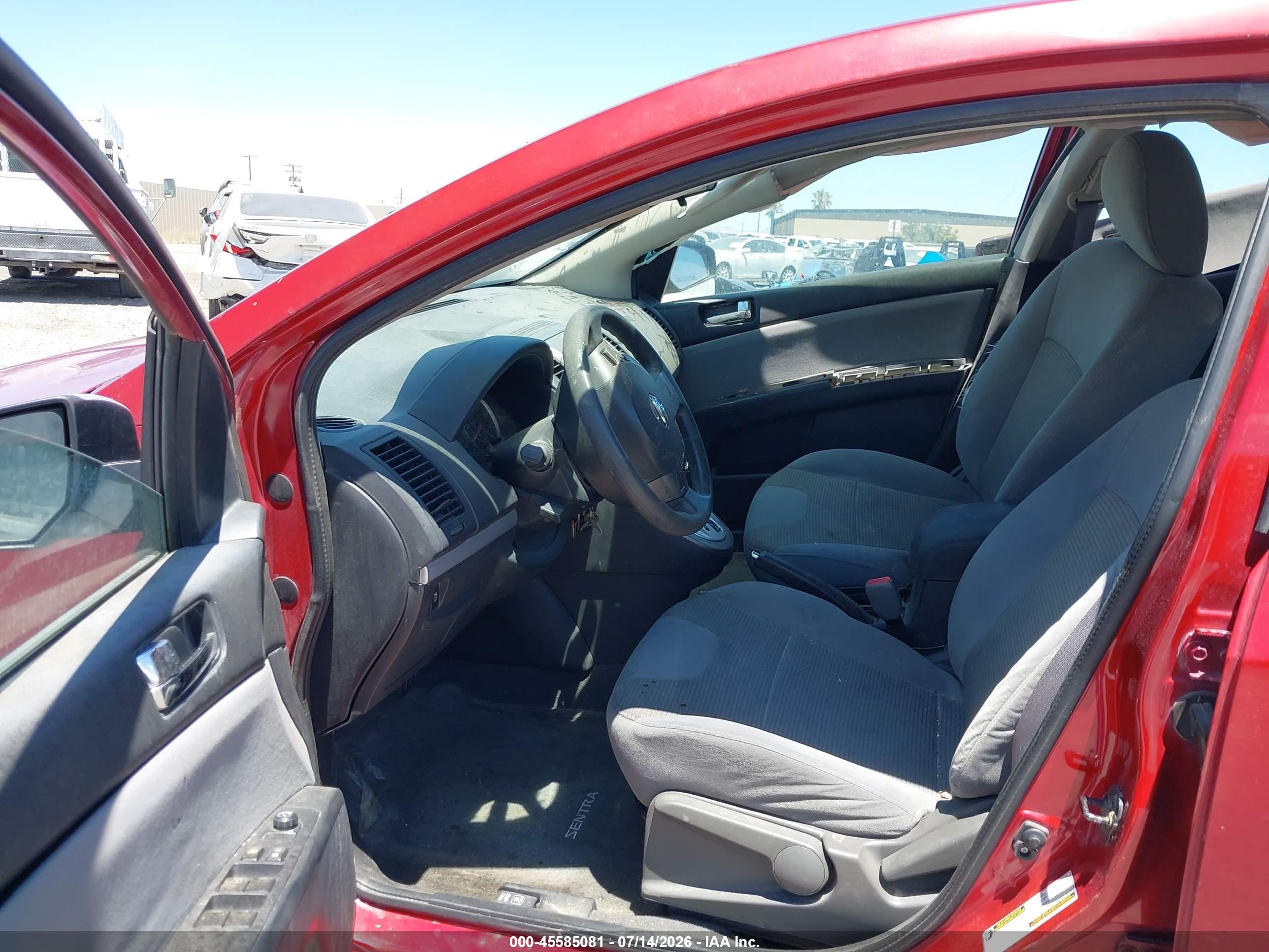 2012 Nissan Sentra 2.0 S Красный vin: 3N1AB6AP4CL757183