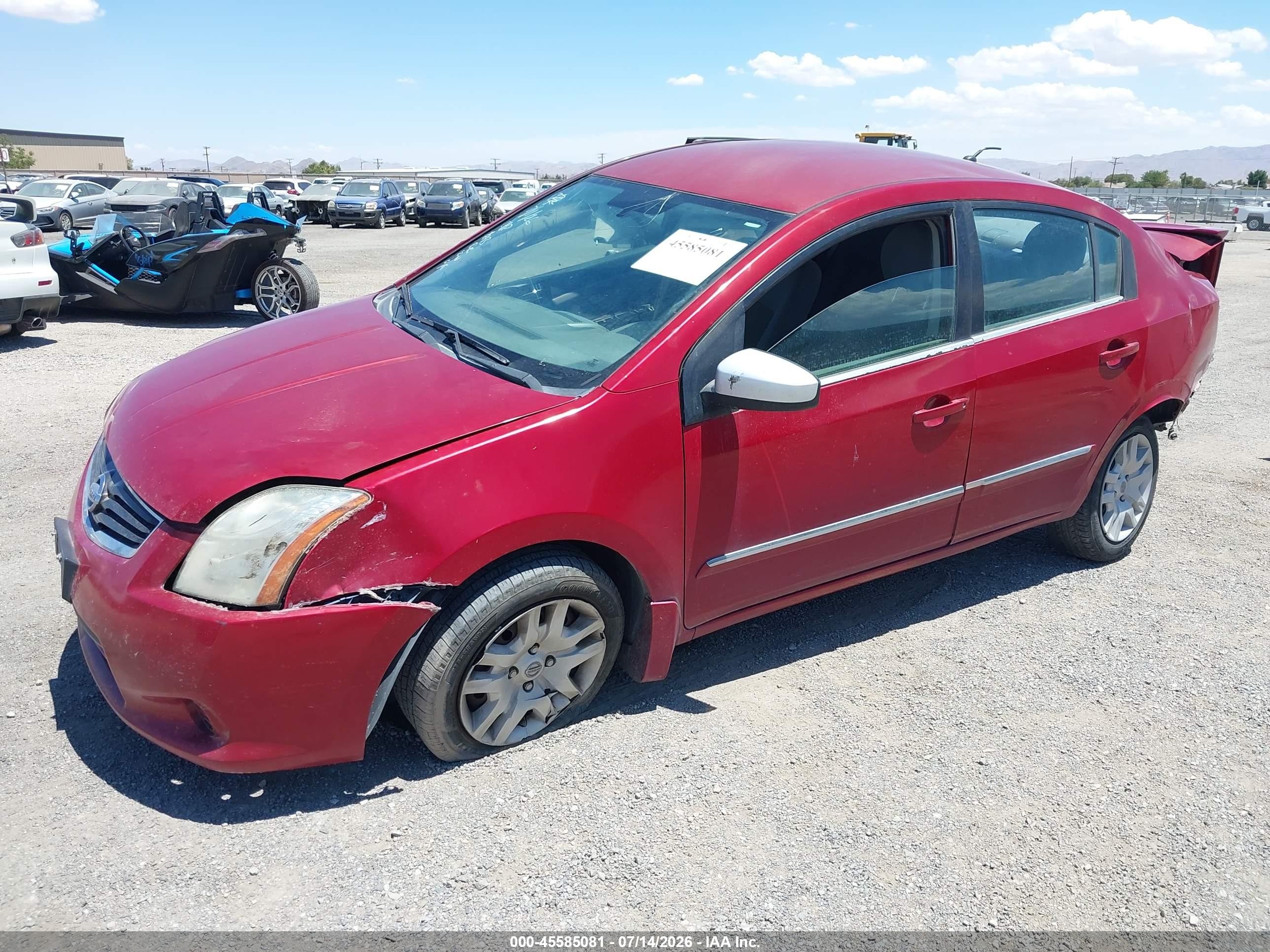 2012 Nissan Sentra 2.0 S Красный vin: 3N1AB6AP4CL757183