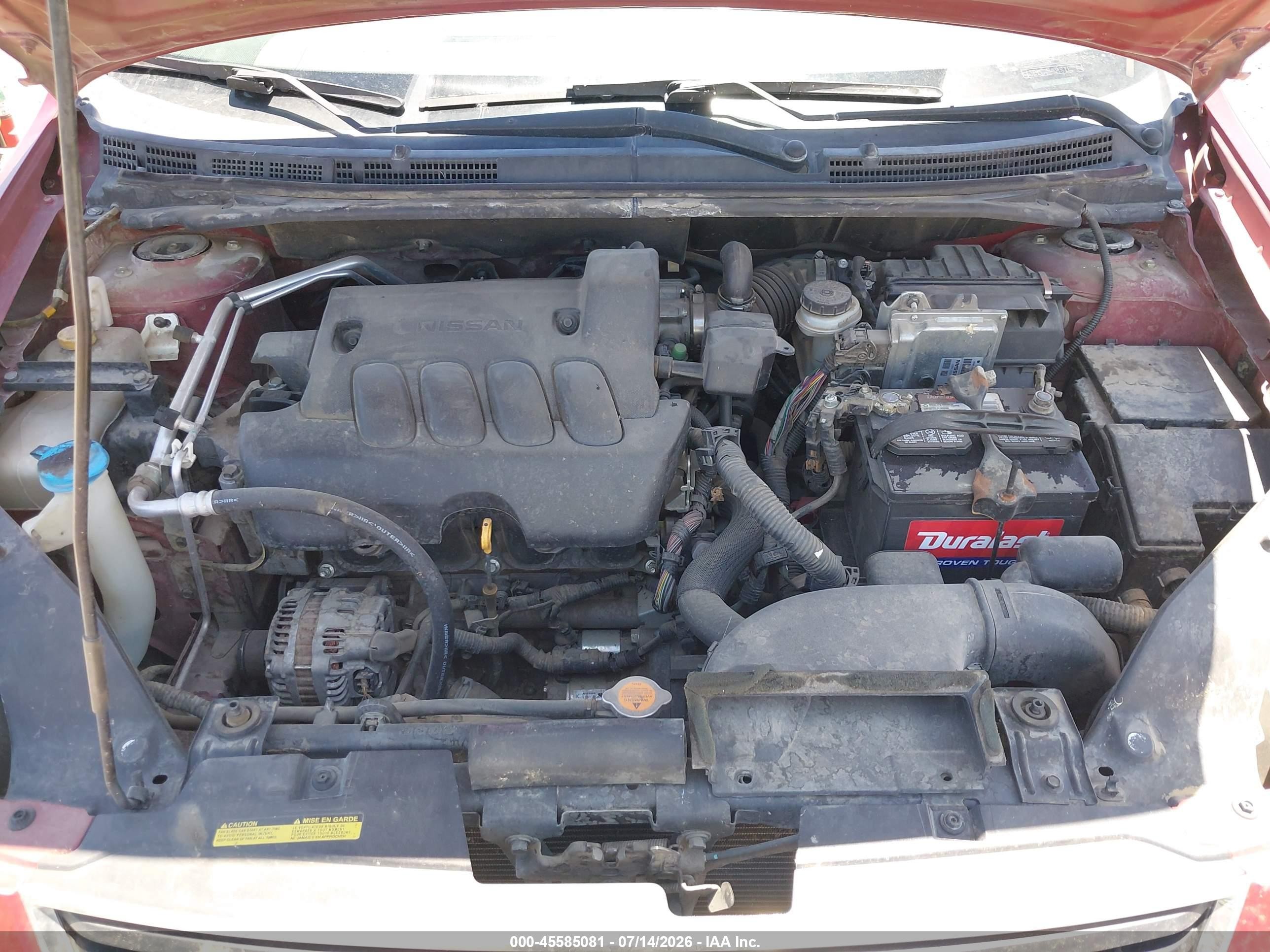 2012 Nissan Sentra 2.0 S Красный vin: 3N1AB6AP4CL757183