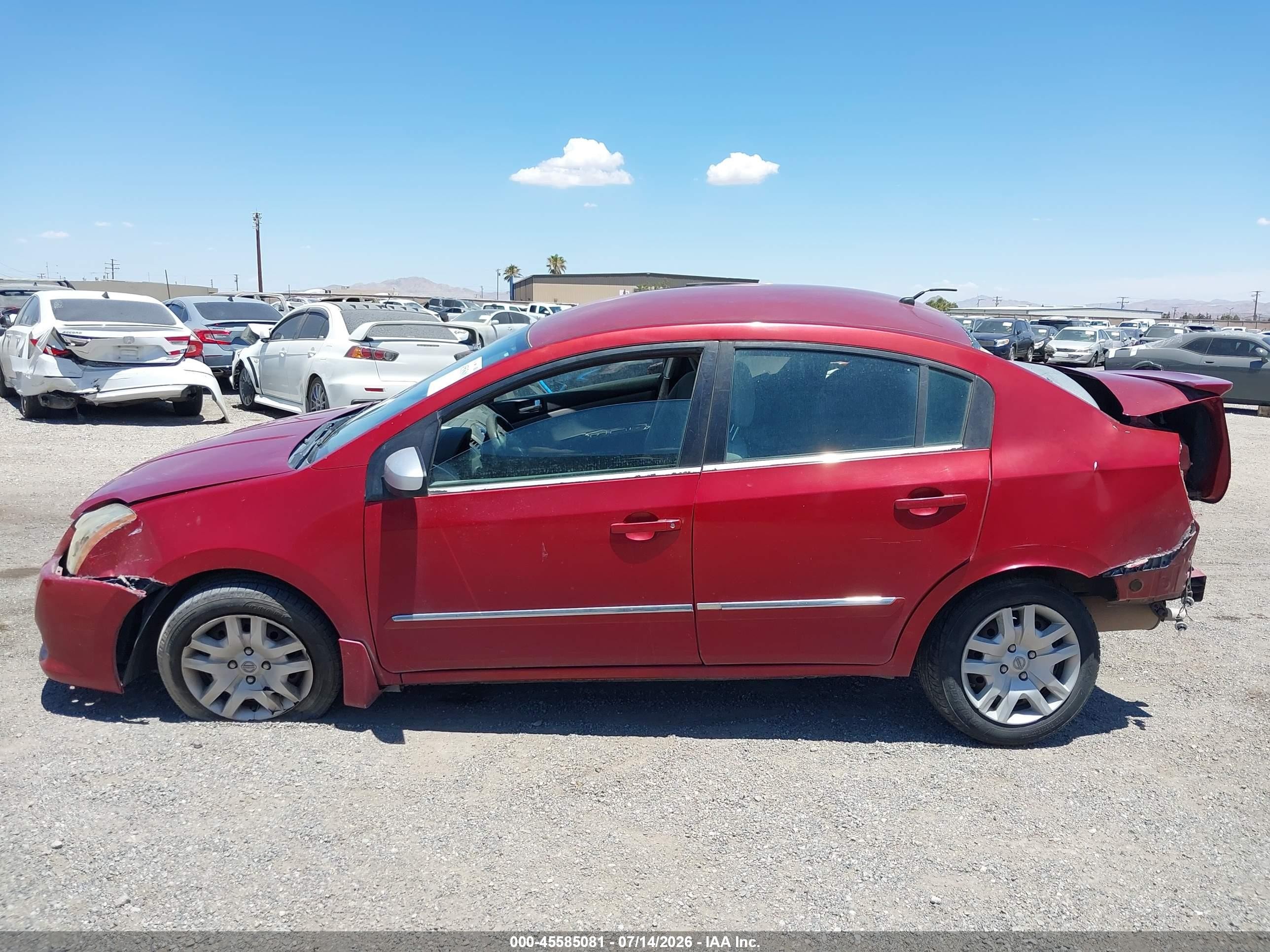2012 Nissan Sentra 2.0 S Красный vin: 3N1AB6AP4CL757183